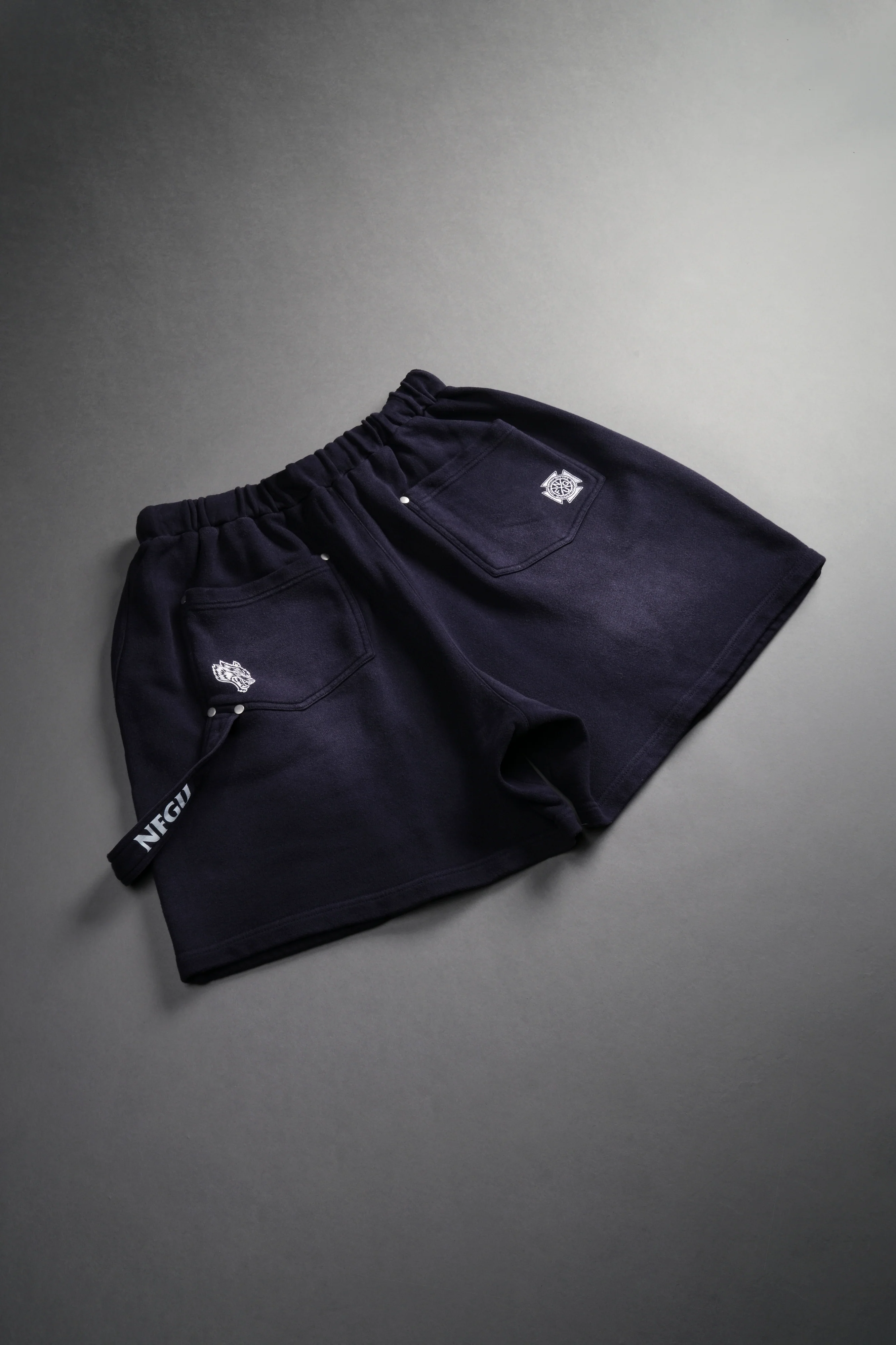 NFGU Forever Rivet Fleece Shorts in Nightshade Sun Fade - Image 5