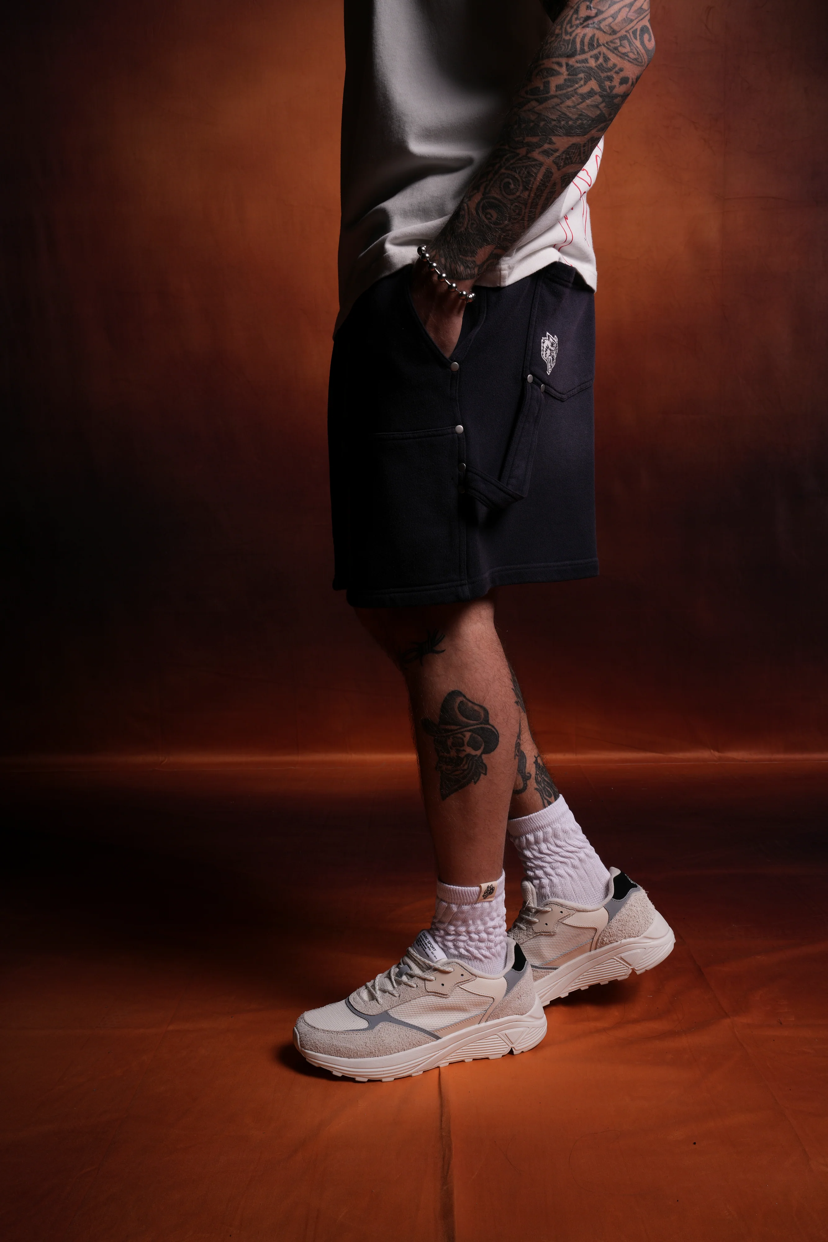 NFGU Forever Rivet Fleece Shorts in Nightshade Sun Fade - Image 8