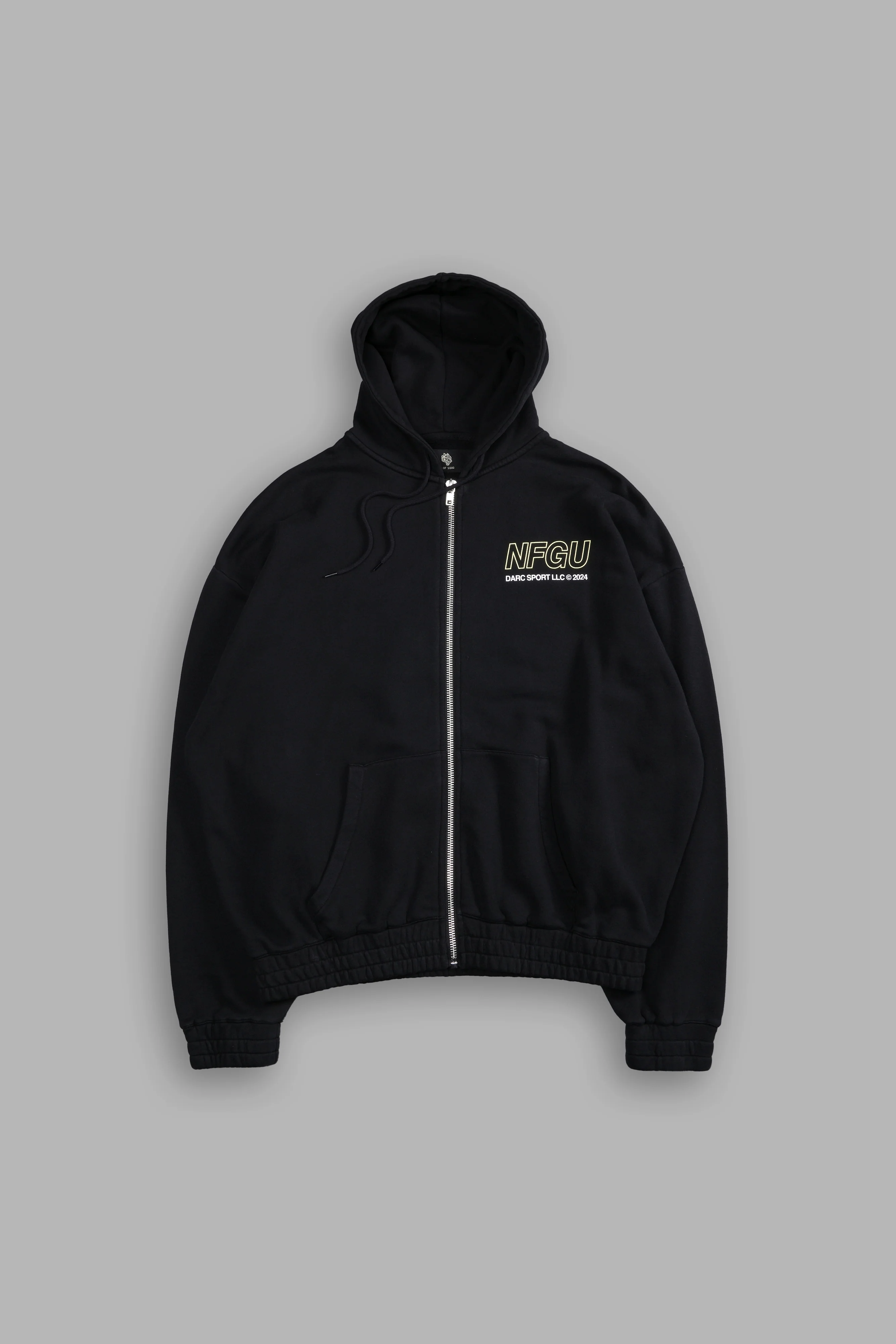 NFGU Forever V2 "Chambers" Zip Hoodie in Black - Image 3