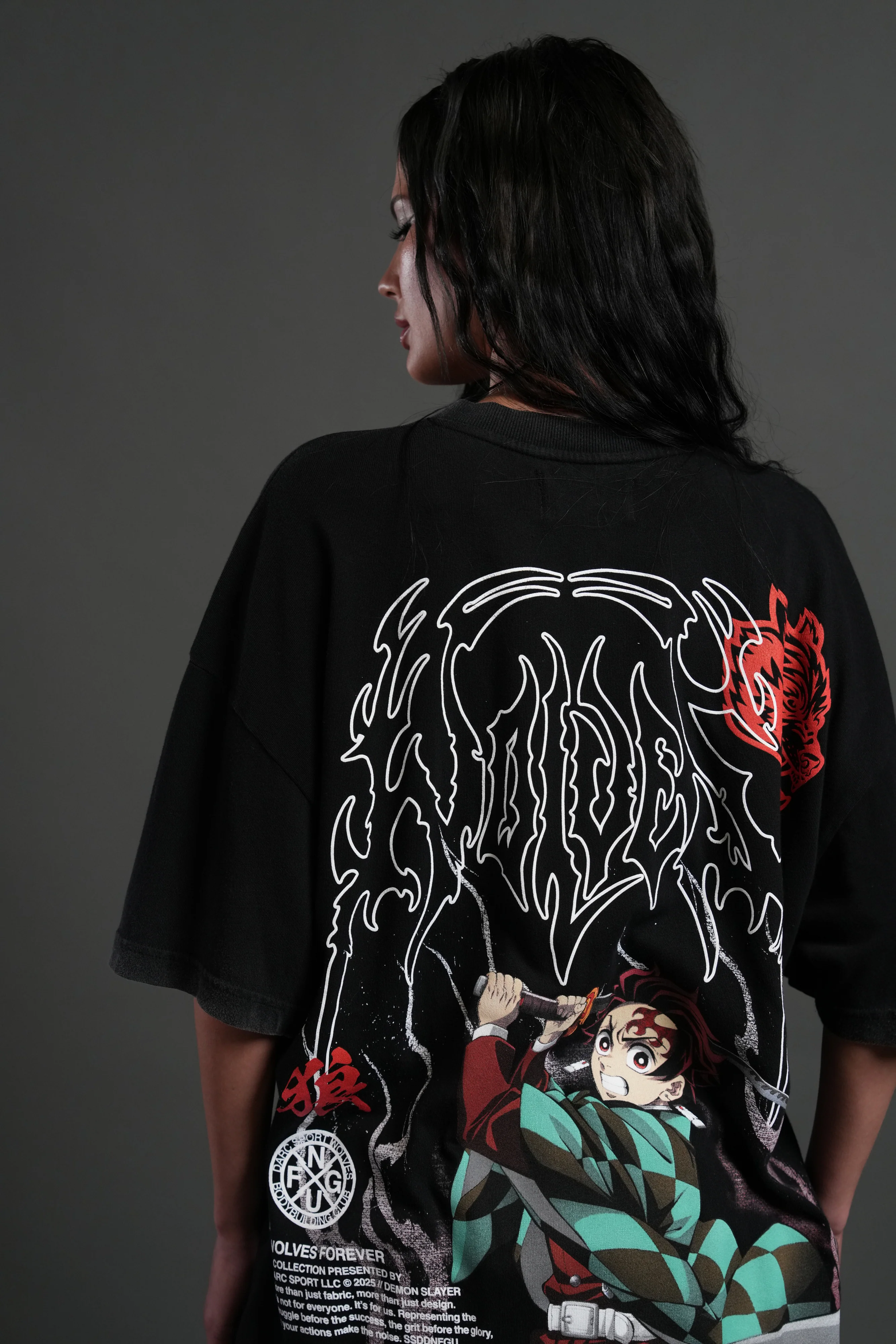 NFGU Tanjiro "Premium" Oversized Tee in Black - Image 12
