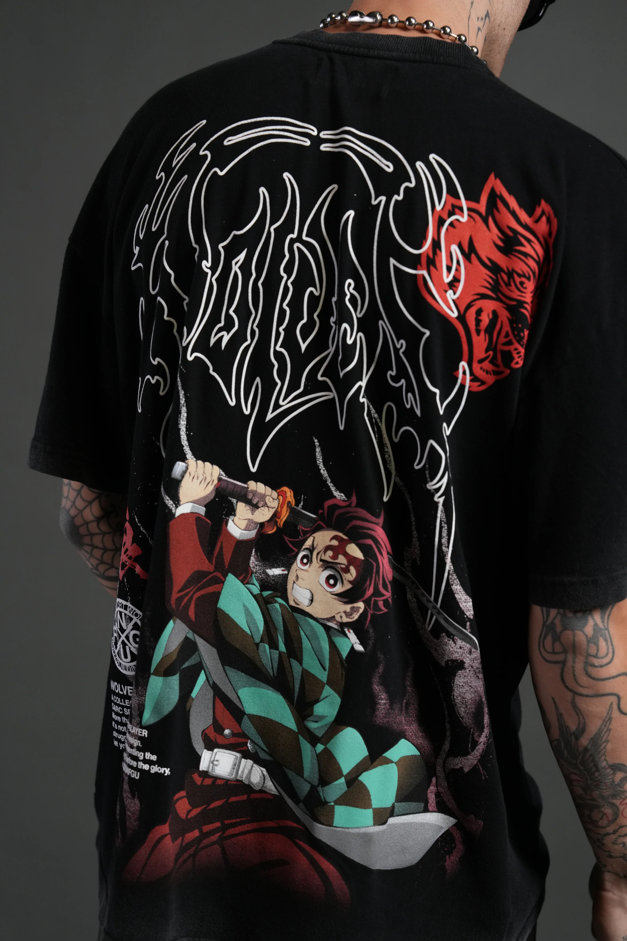 NFGU Tanjiro "Premium" Oversized Tee in Black - Image 8