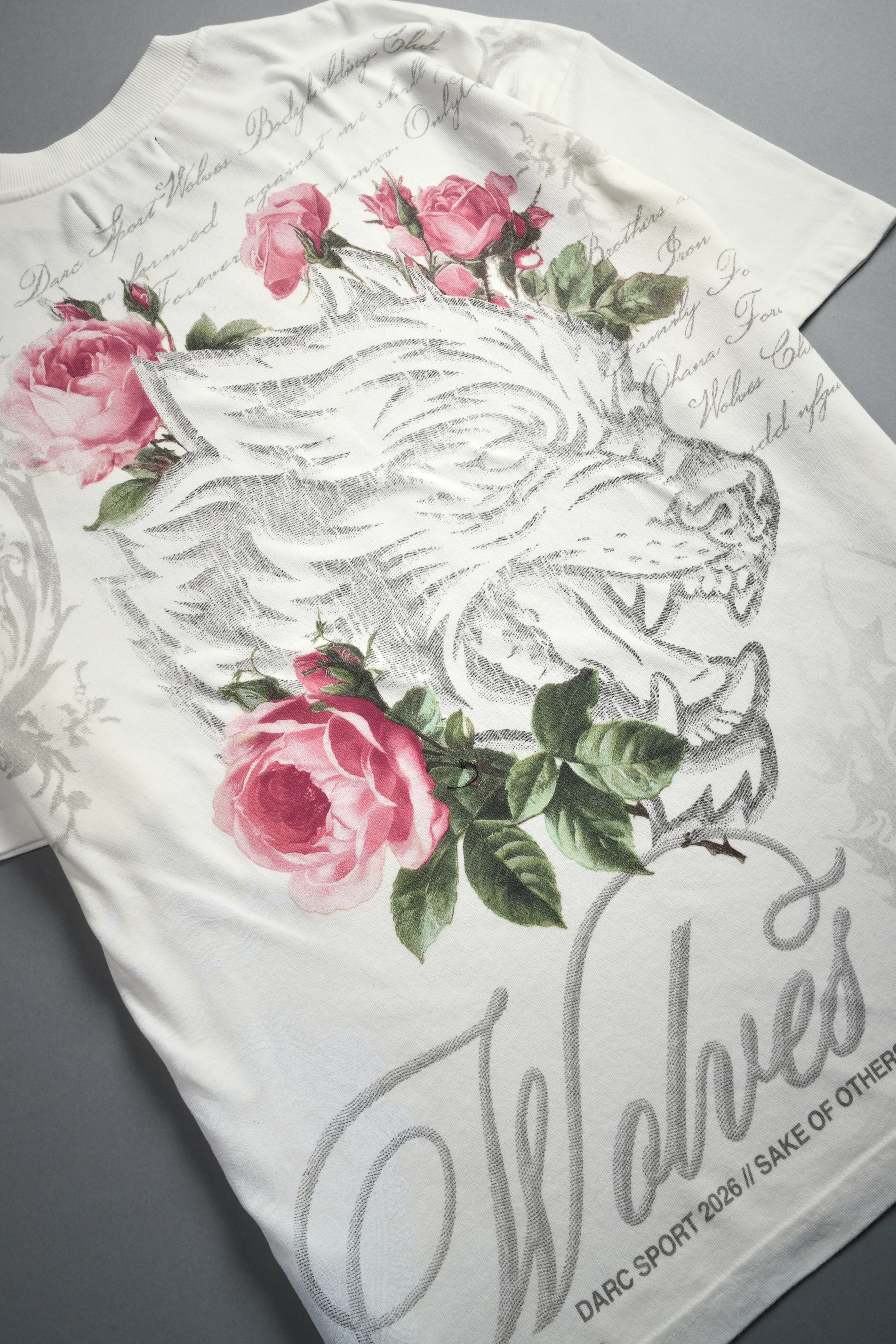 Nocturne Bloom Premium Oversized Tee in Cream - Image 9