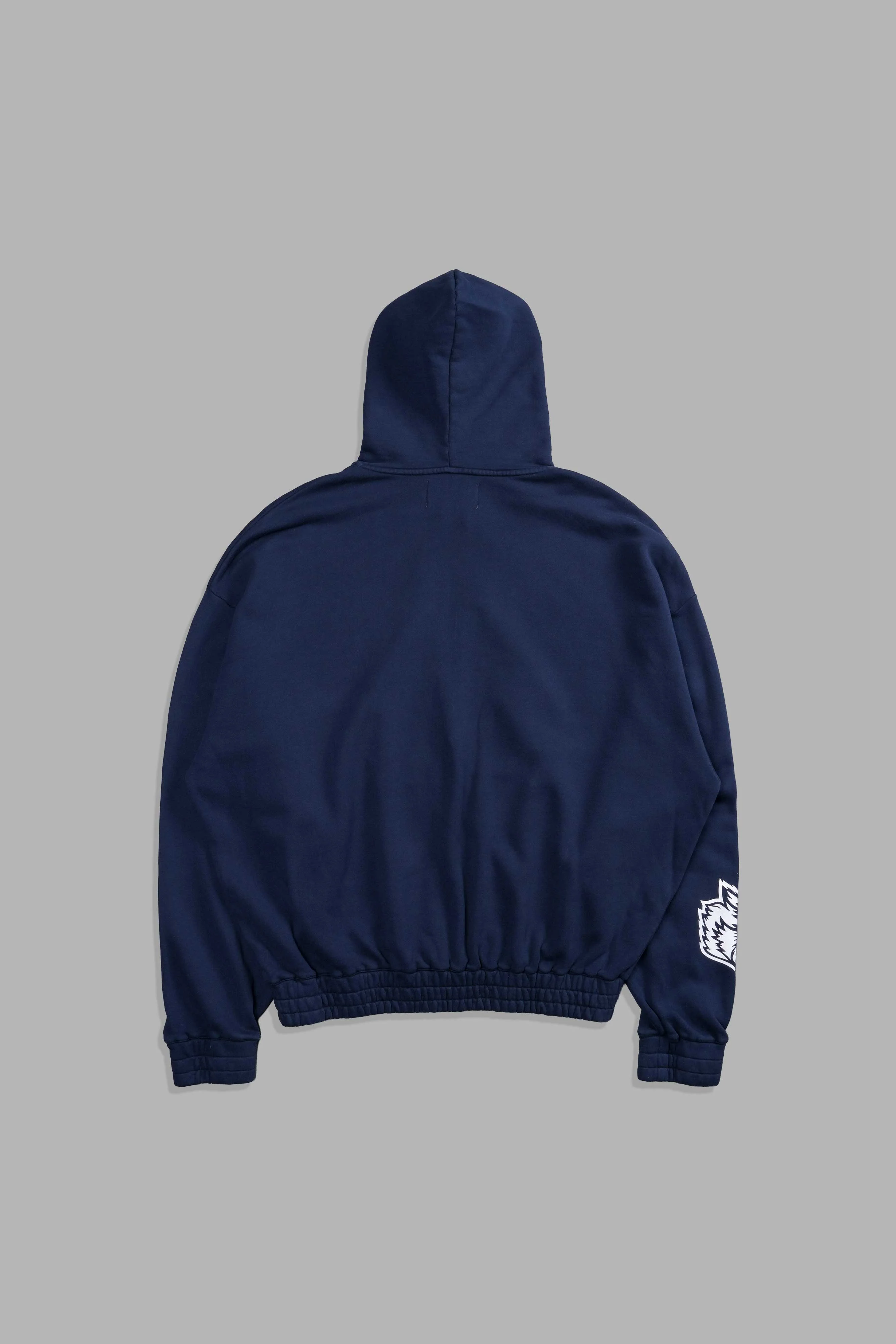NY Wolf "Chambers" Zip Hoodie in Navy - Image 4