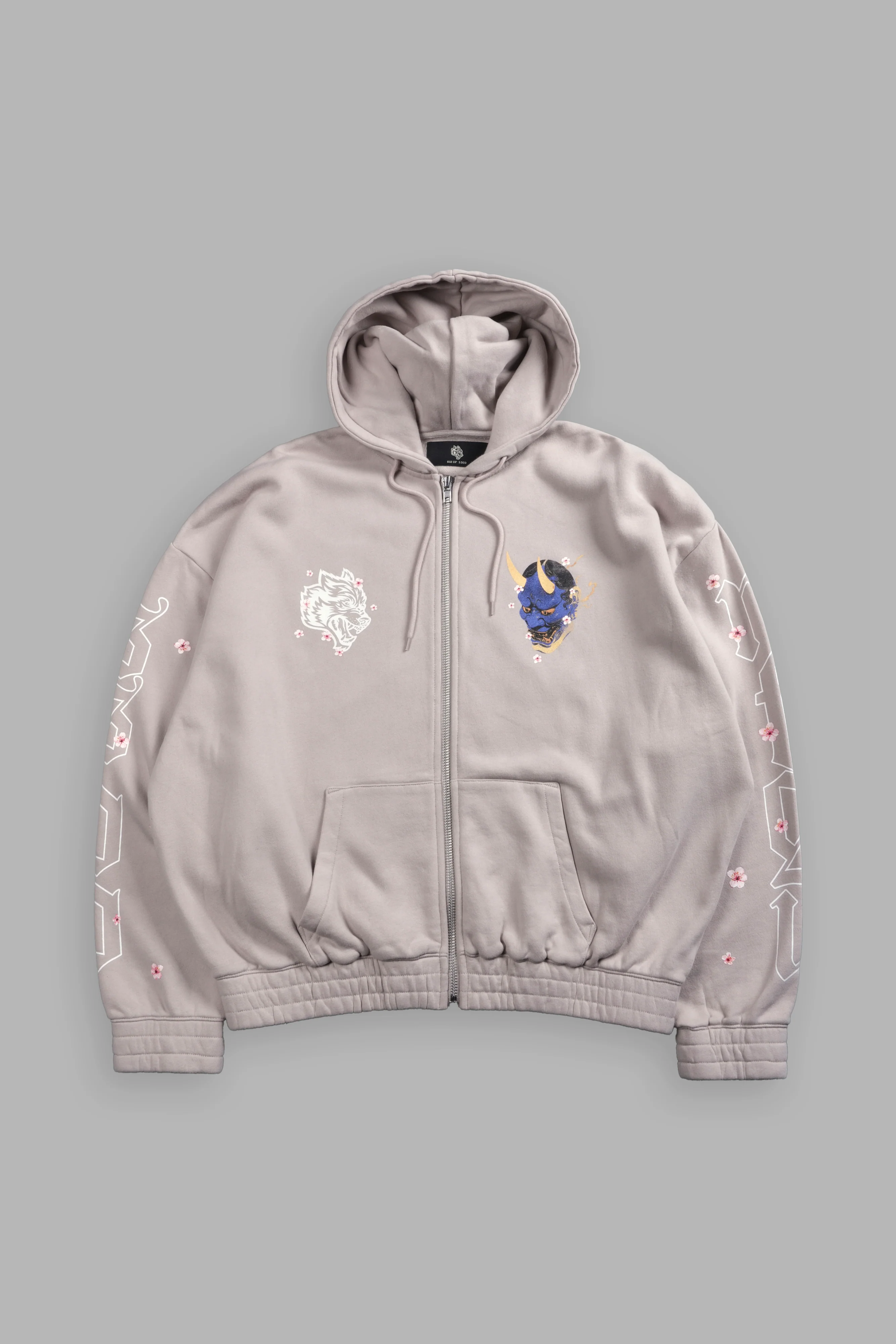 Oni Code Blossom "Chambers" Zip Hoodie in Clay - Image 3