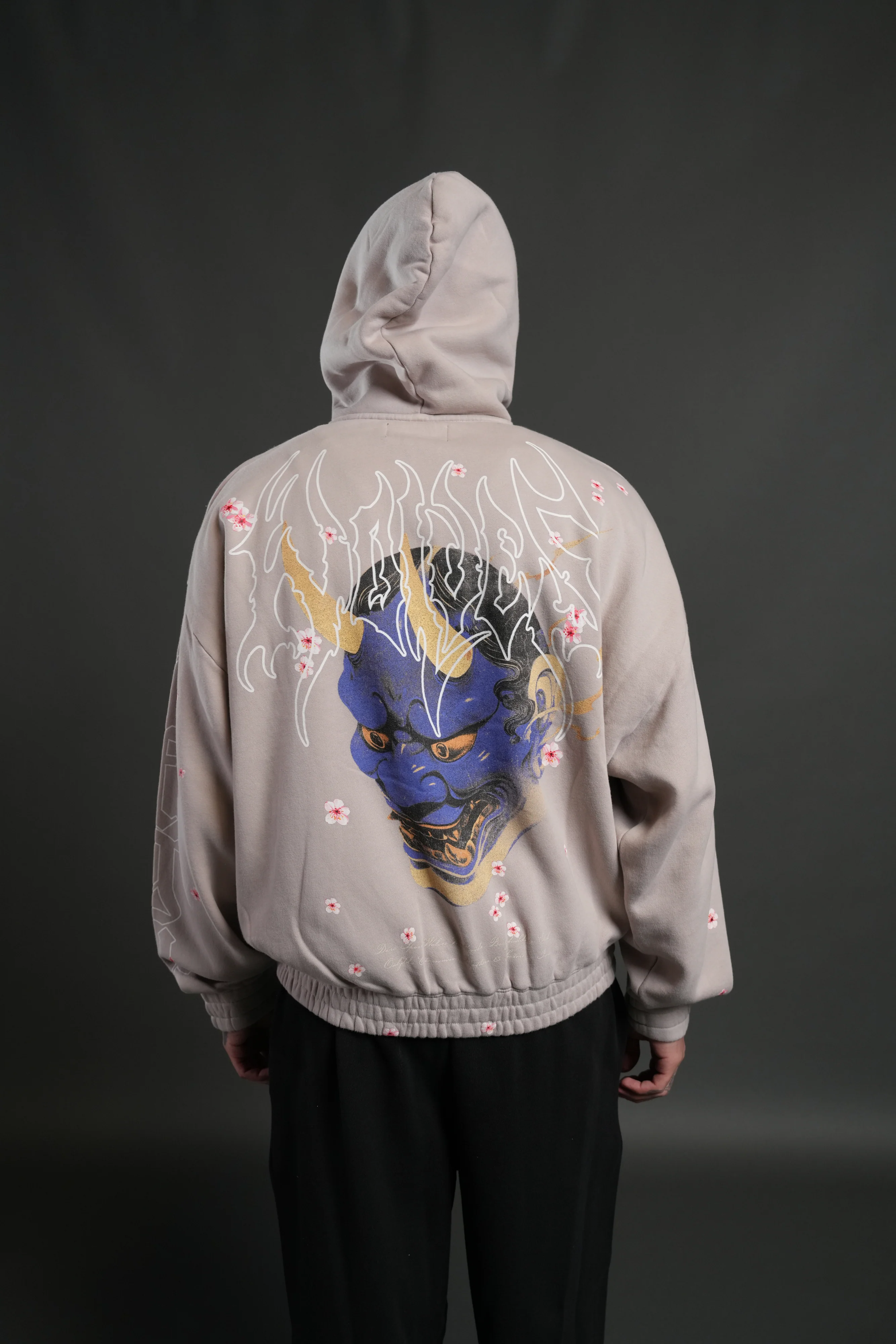 Oni Code Blossom "Chambers" Zip Hoodie in Clay - Image 4