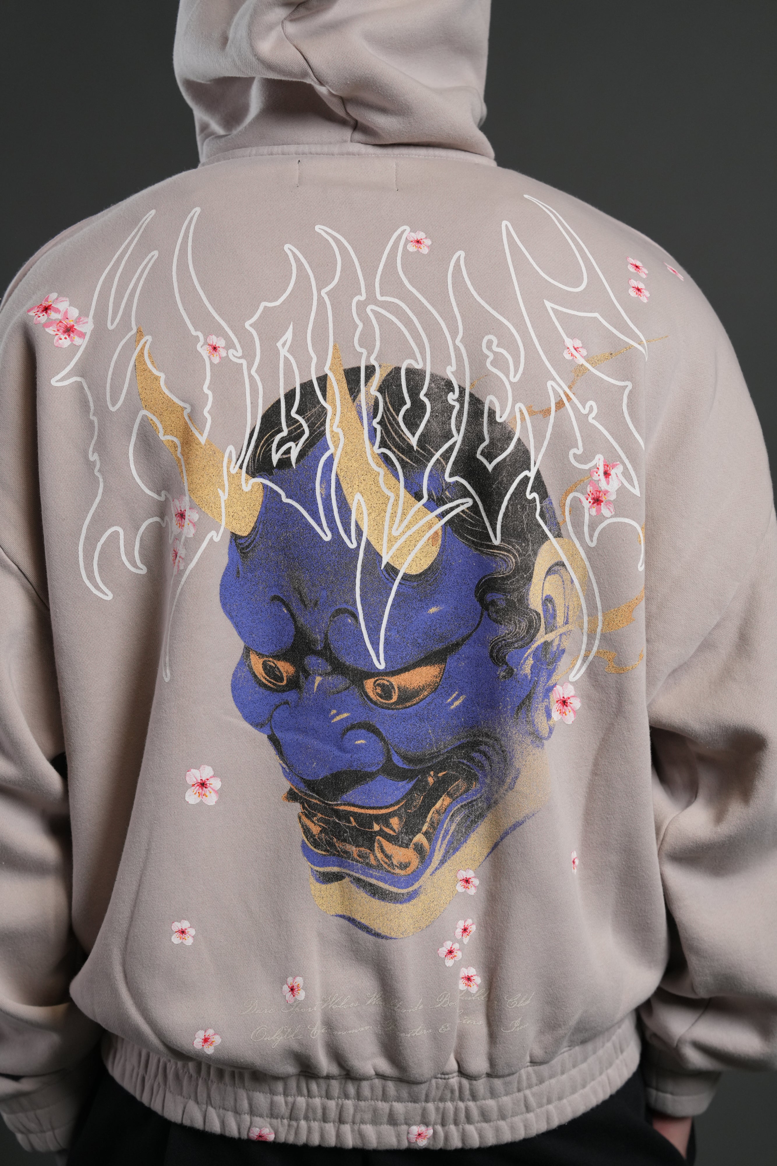 Oni Code Blossom "Chambers" Zip Hoodie in Clay - Image 5
