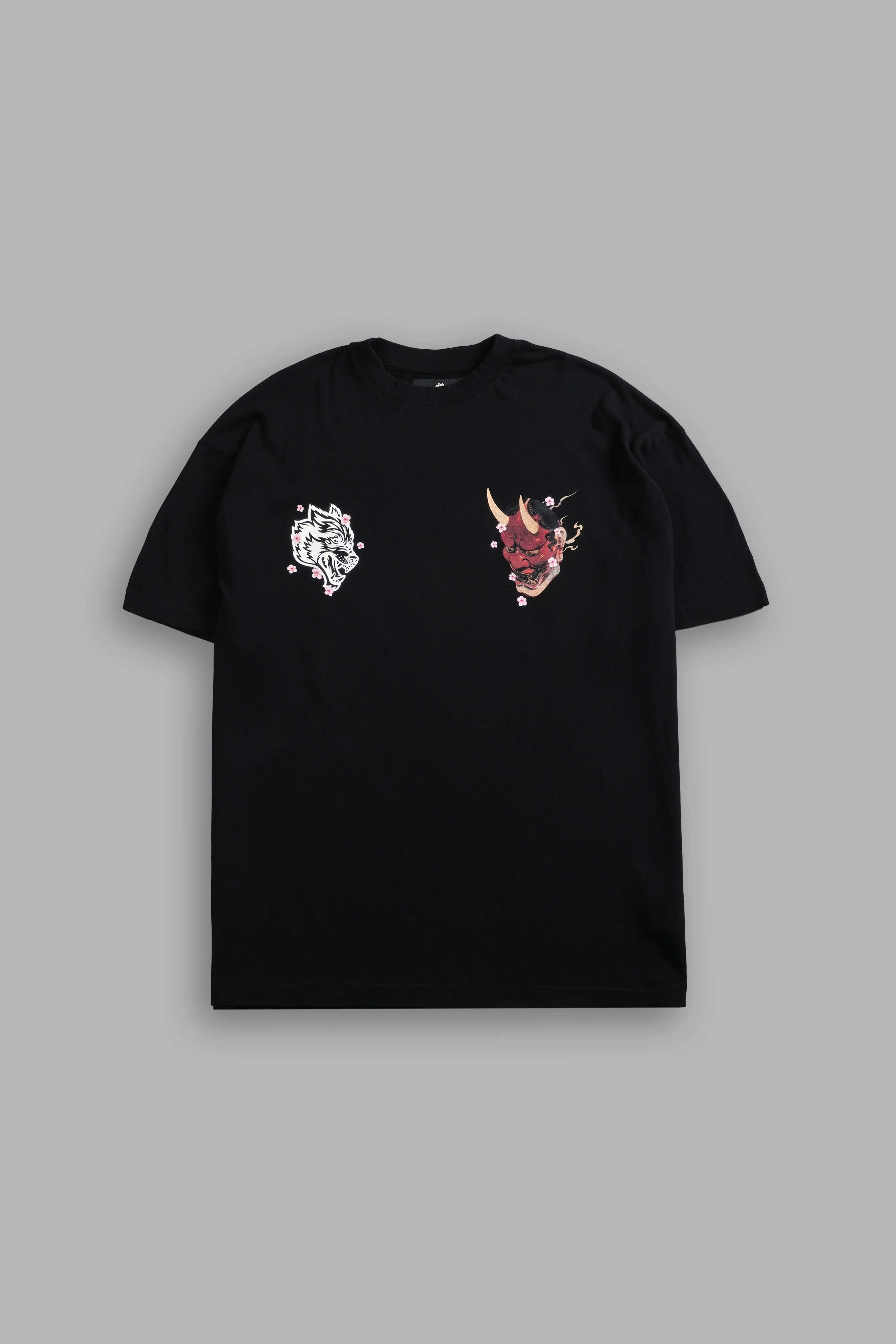 Oni Code Blossom "Premium" Oversized Tee in Black - Image 3