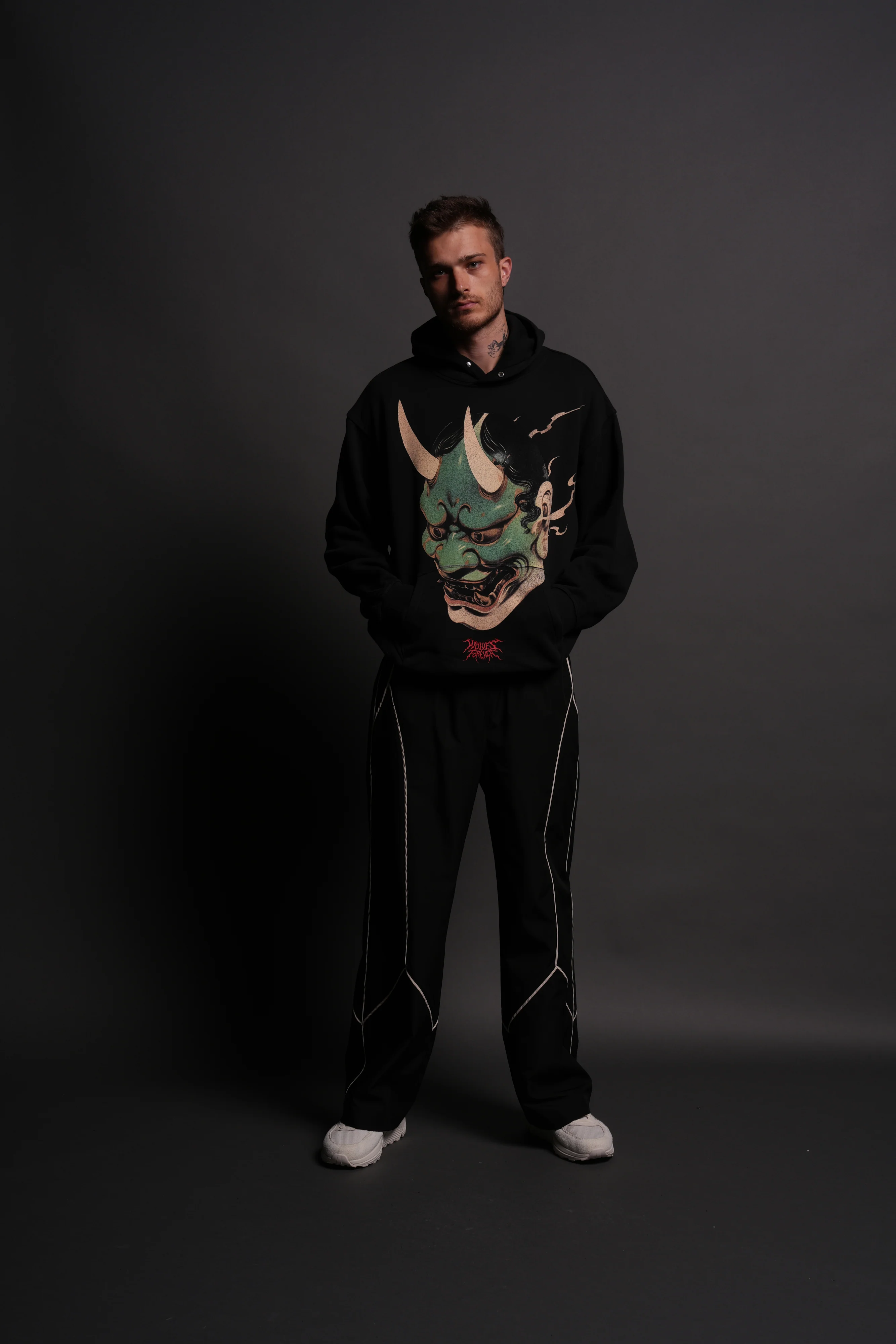 Oni Code "Pierce" Hoodie in Black - Image 5