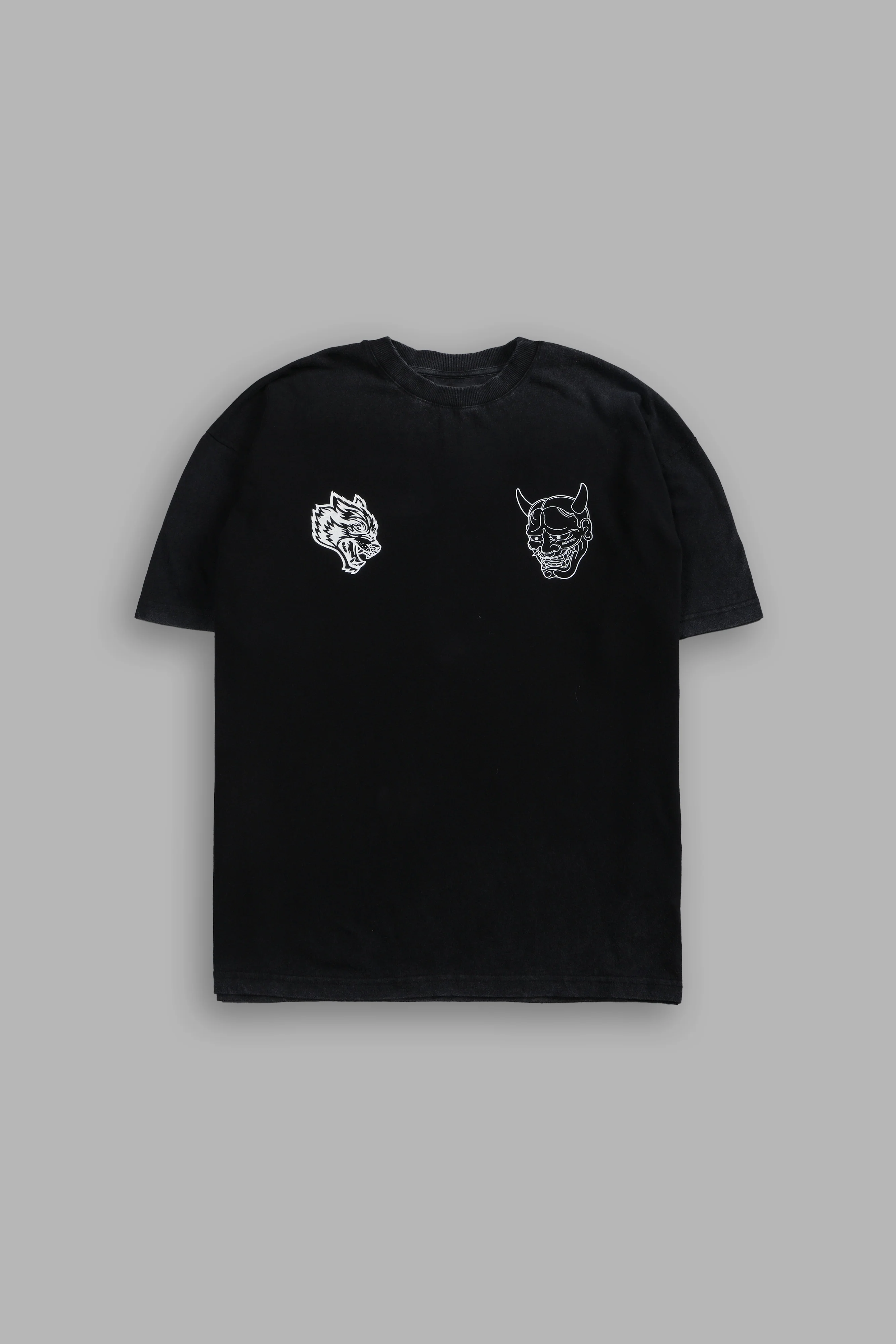 Oni Wolves "Premium" Oversized Tee in Black - Image 2
