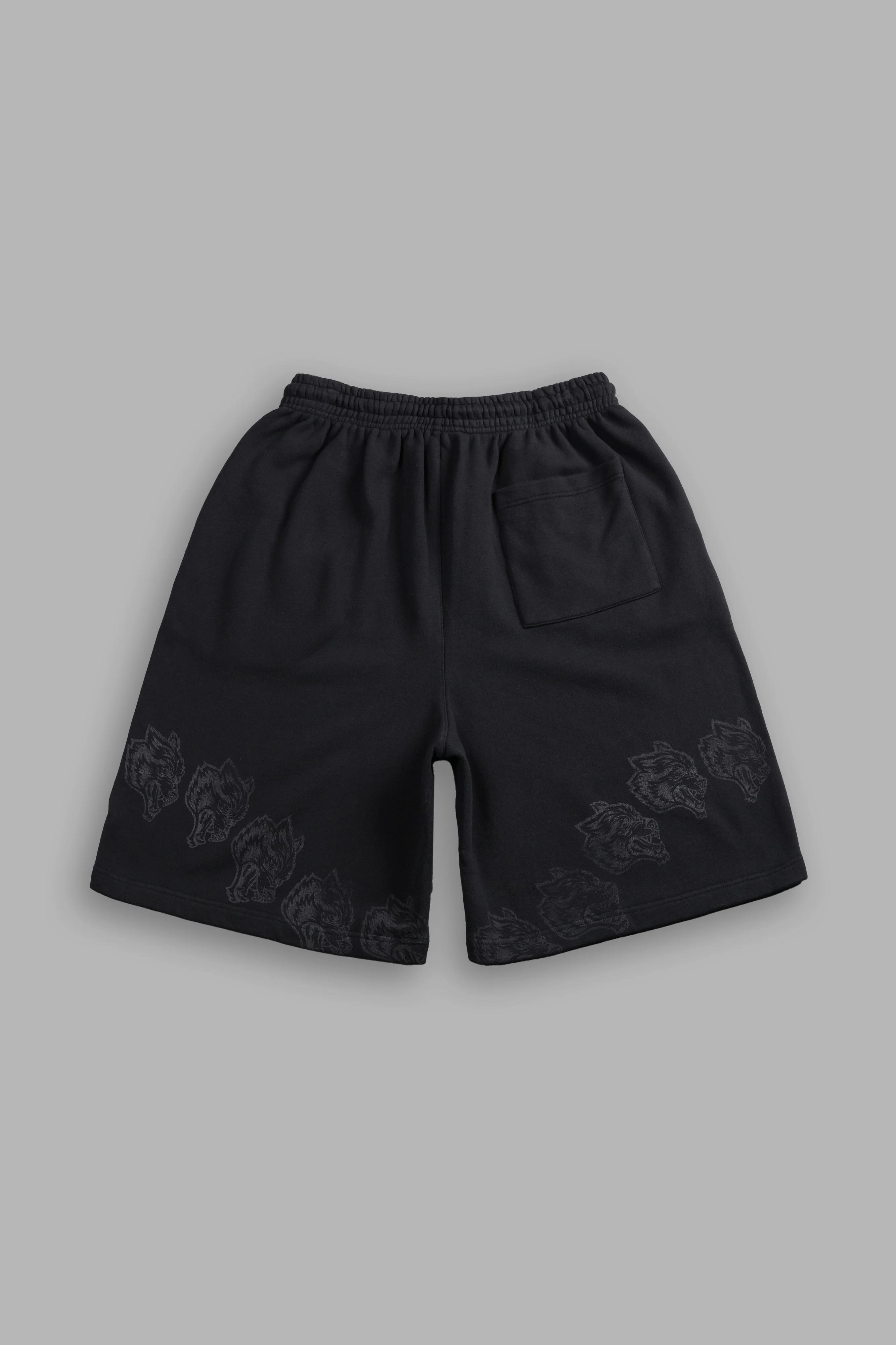 Only Wolves Oversized Osiris Sweat Shorts in Black - Image 3