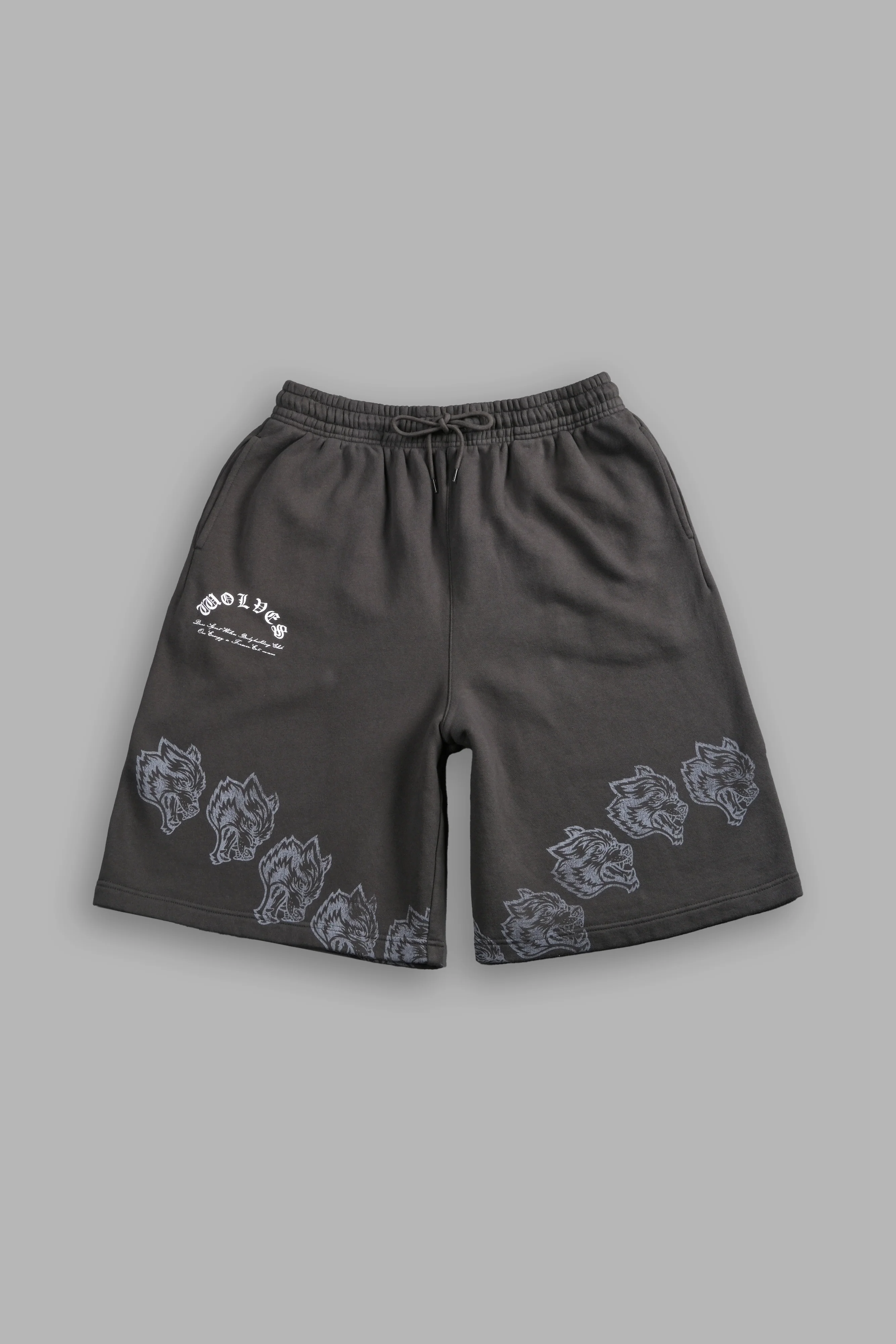 Only Wolves Oversized Osiris Sweat Shorts in Wolf Gray