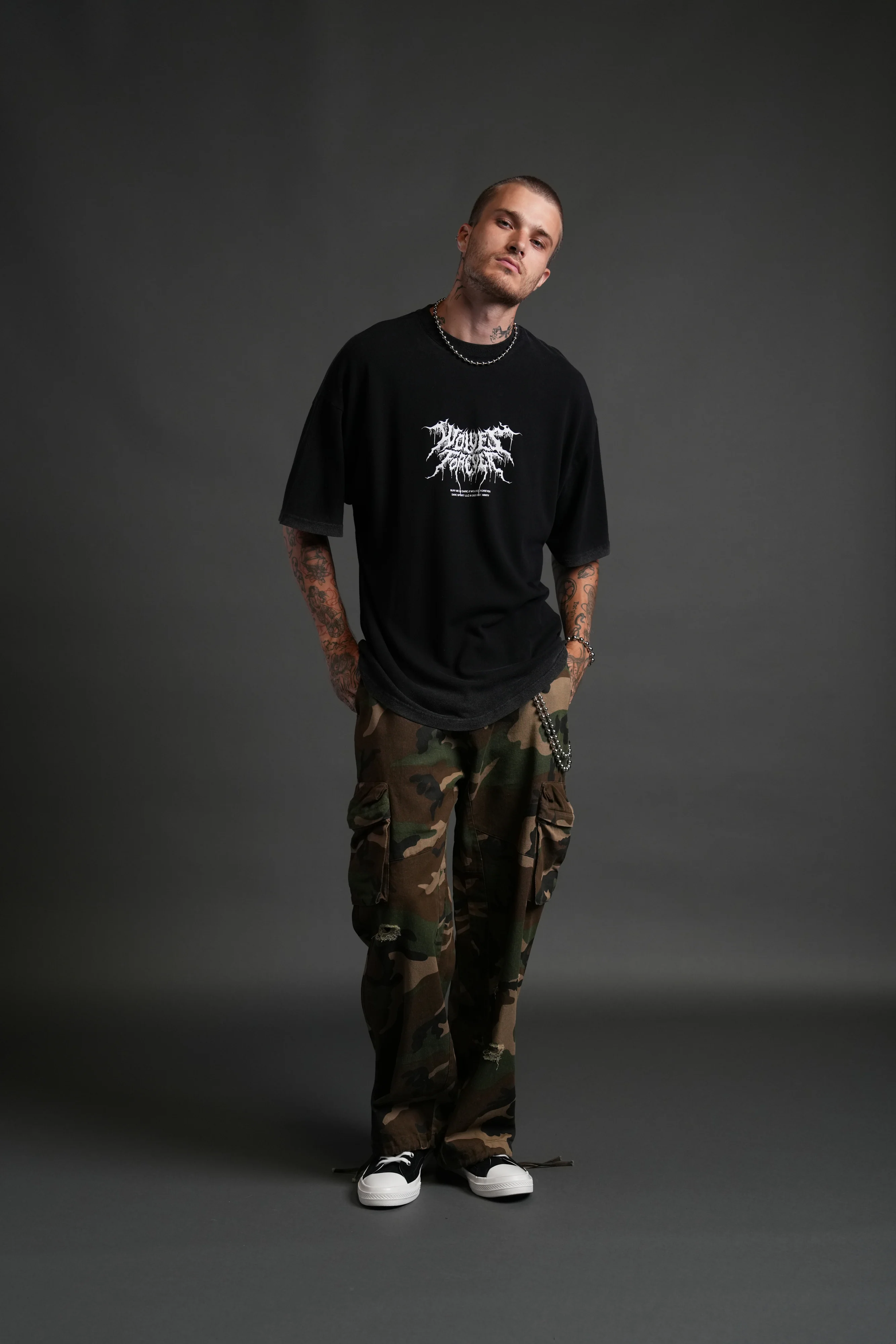 Our Blood "Premium" Oversized Tee in Black - Image 5