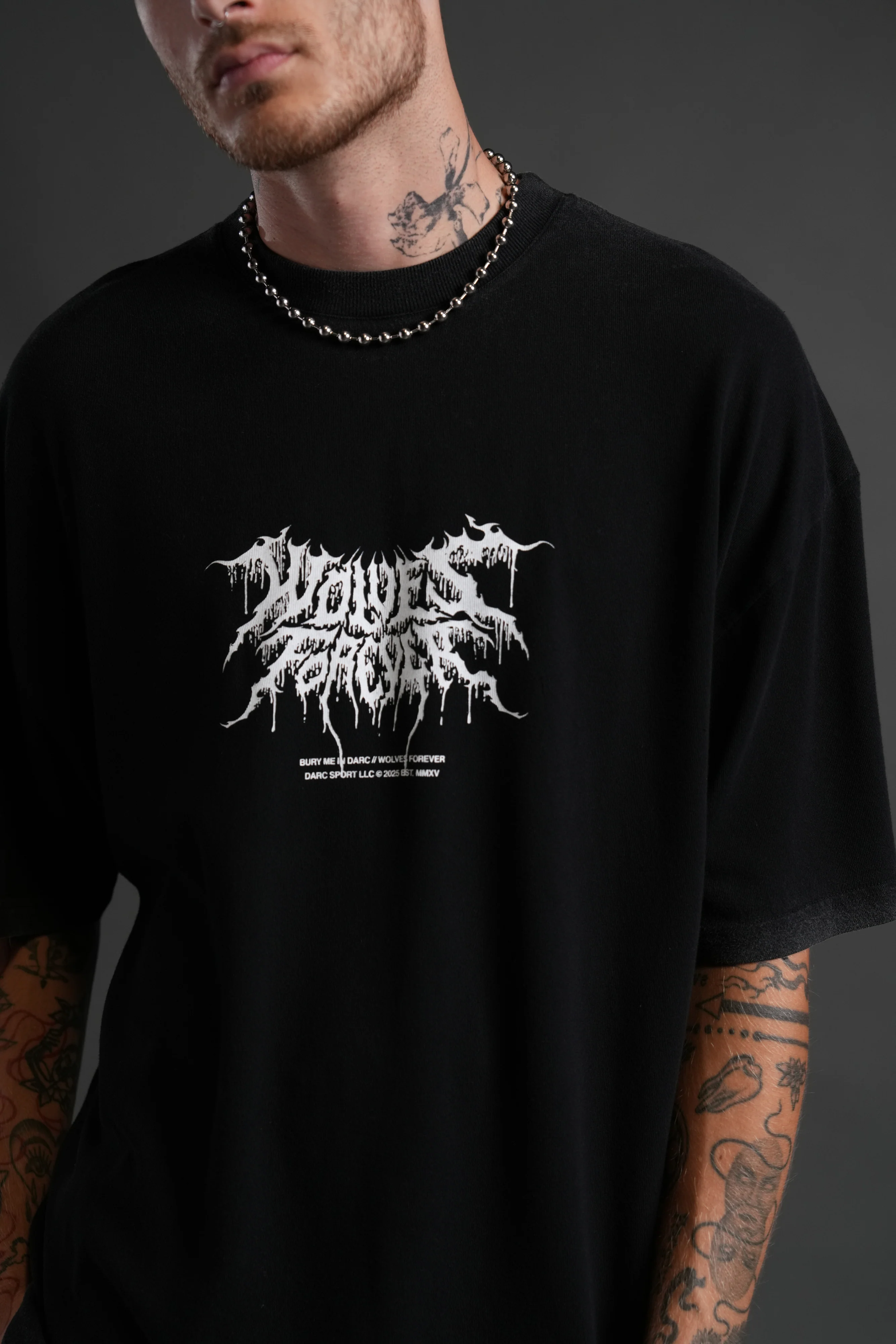 Our Blood "Premium" Oversized Tee in Black - Image 7