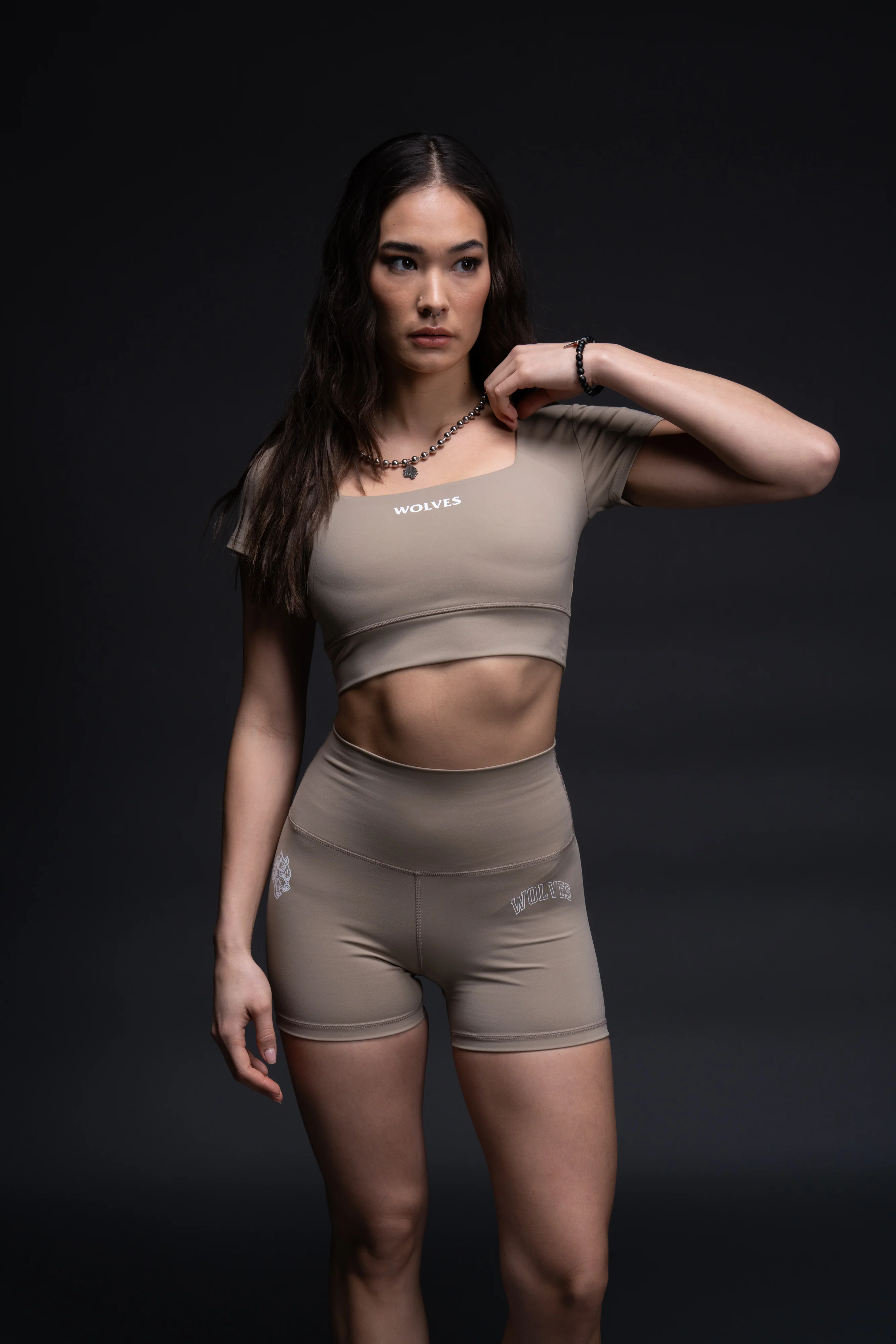 Our Bond S/S Jade "Energy" Top in Taupe - Image 5