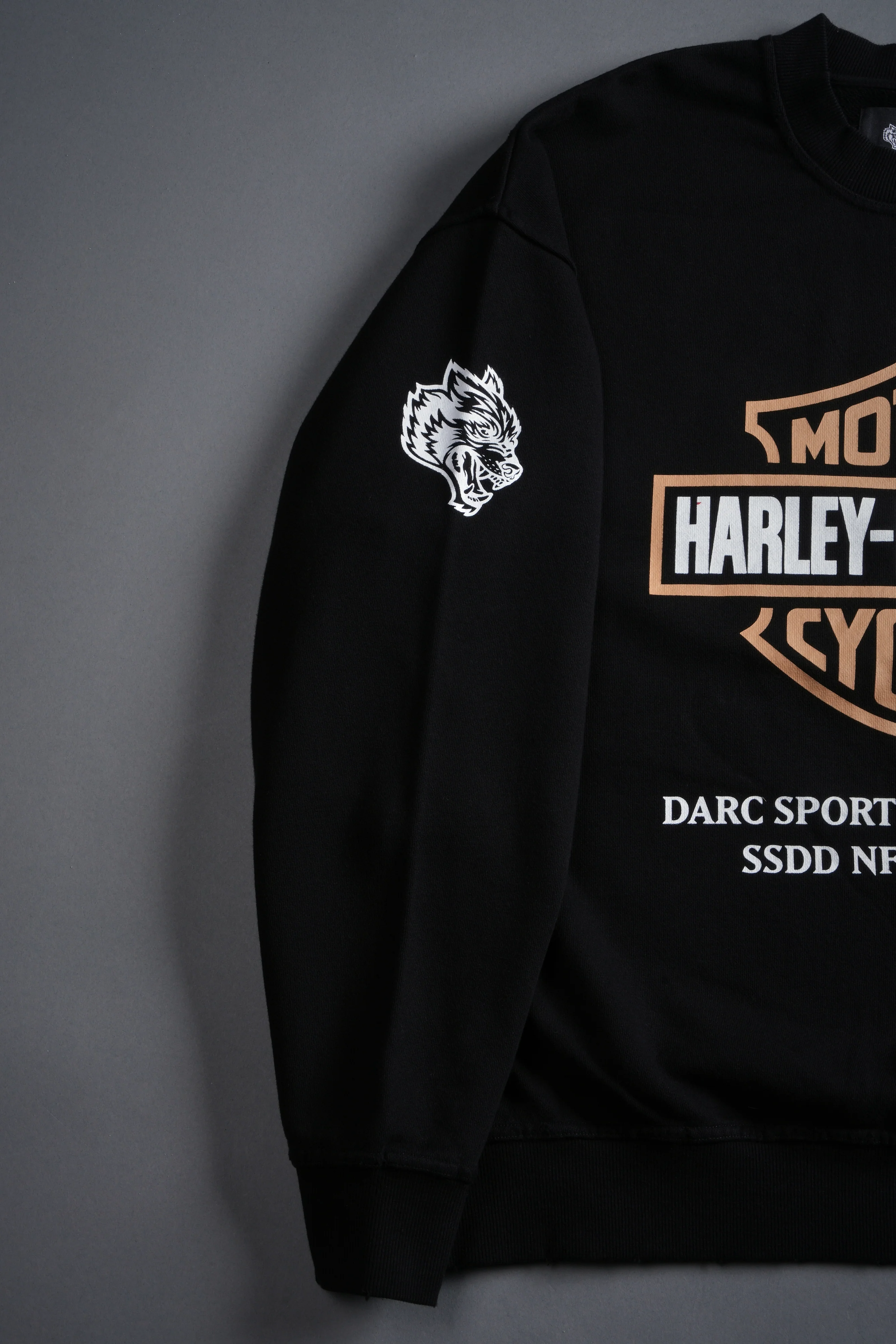 Our Clubs Grunge Destroyed Oversized London Crewneck in Black - Image 15