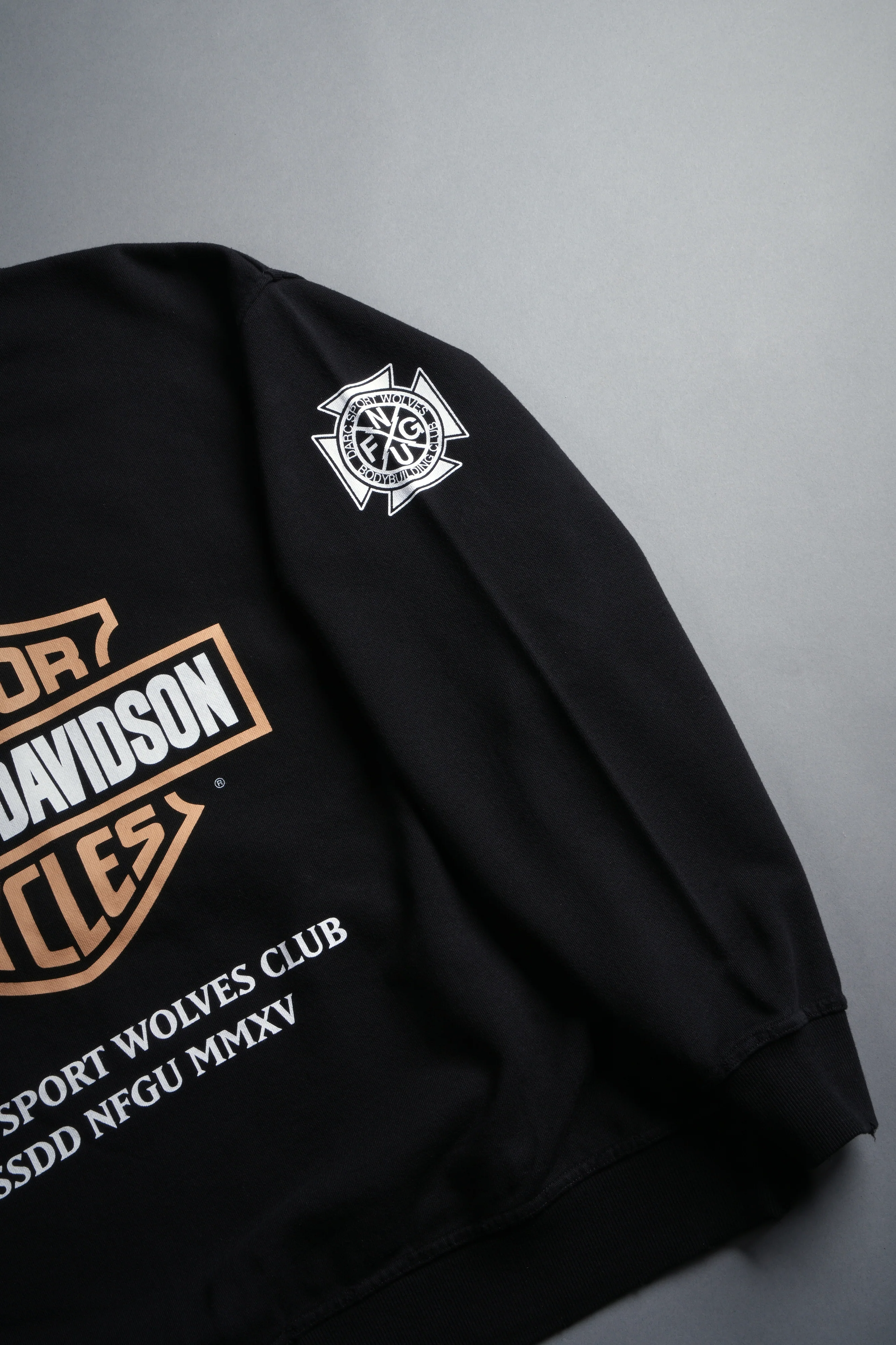 Our Clubs Grunge Destroyed Oversized London Crewneck in Black - Image 16