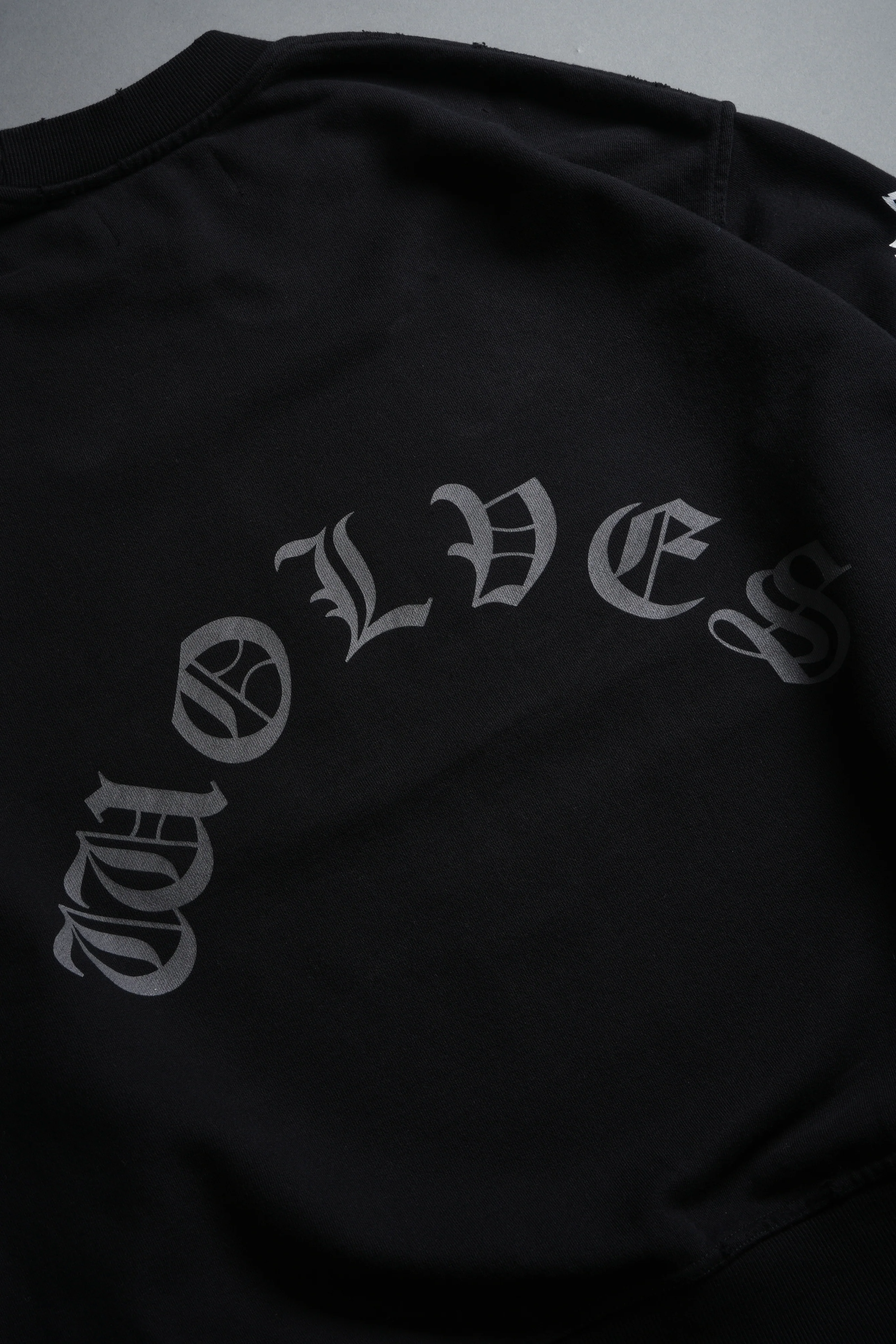 Our Clubs Grunge Destroyed Oversized London Crewneck in Black - Image 20