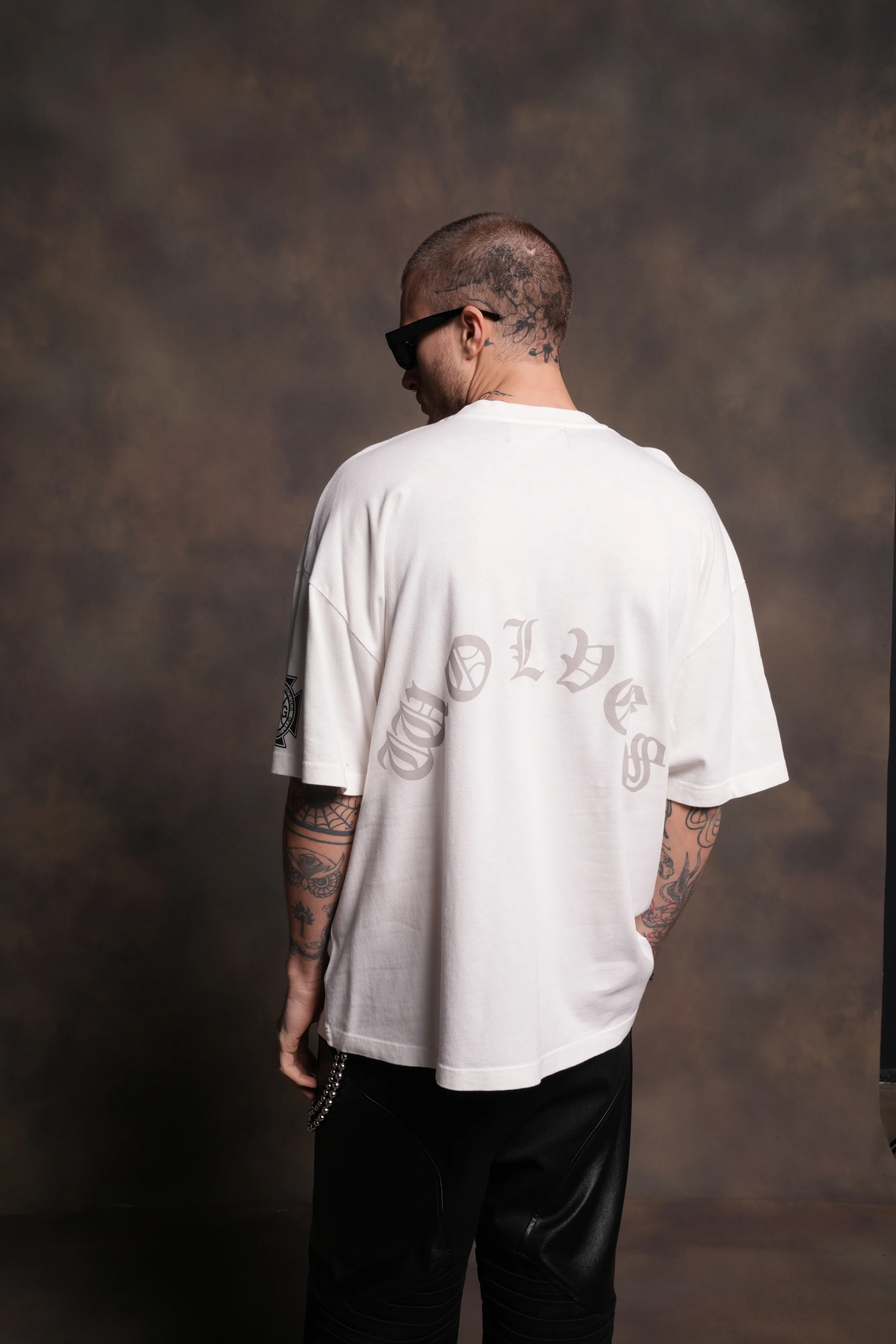 Our Clubs "Premium" Oversized Tee in Cream - Image 2