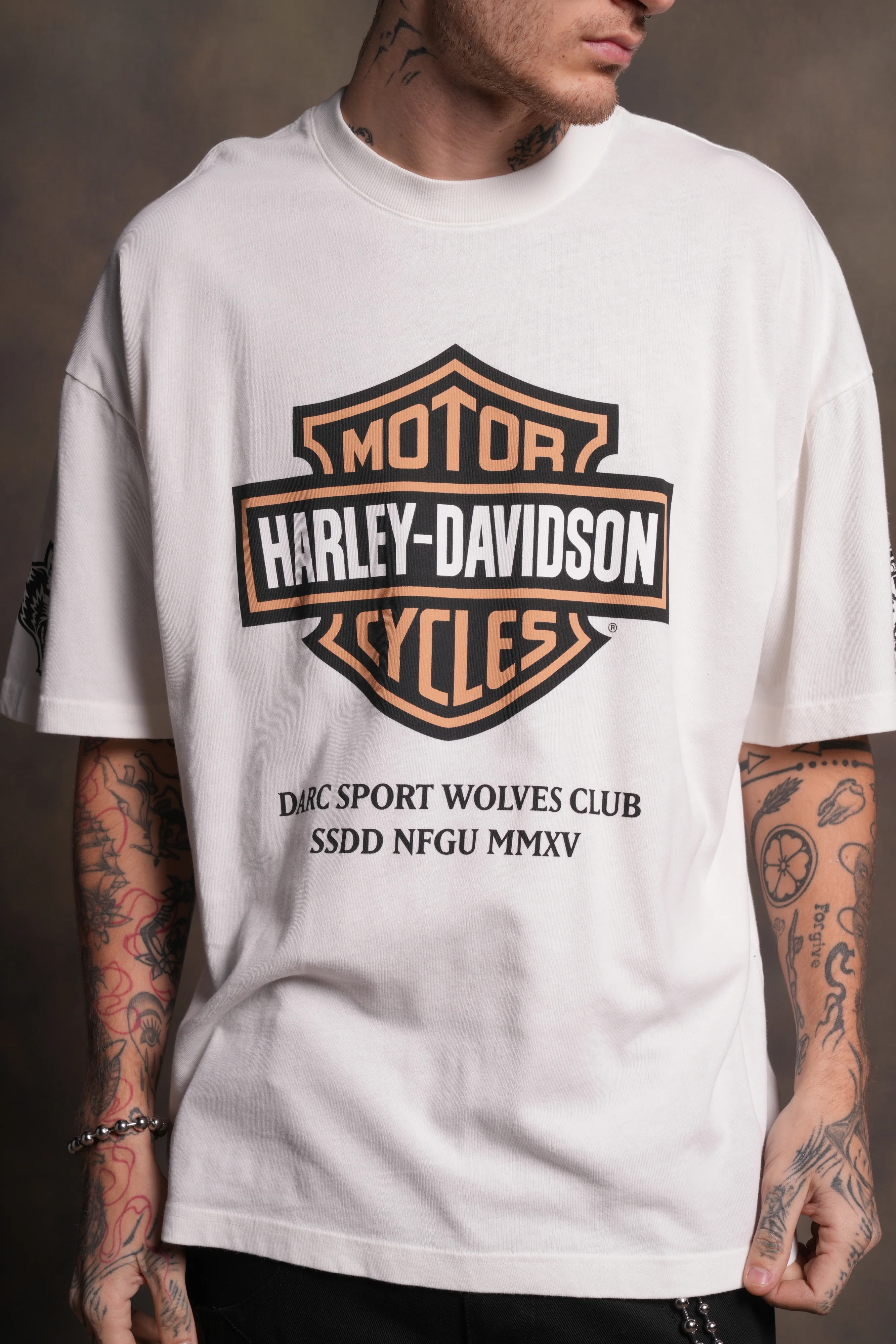 Our Clubs "Premium" Oversized Tee in Cream - Image 5