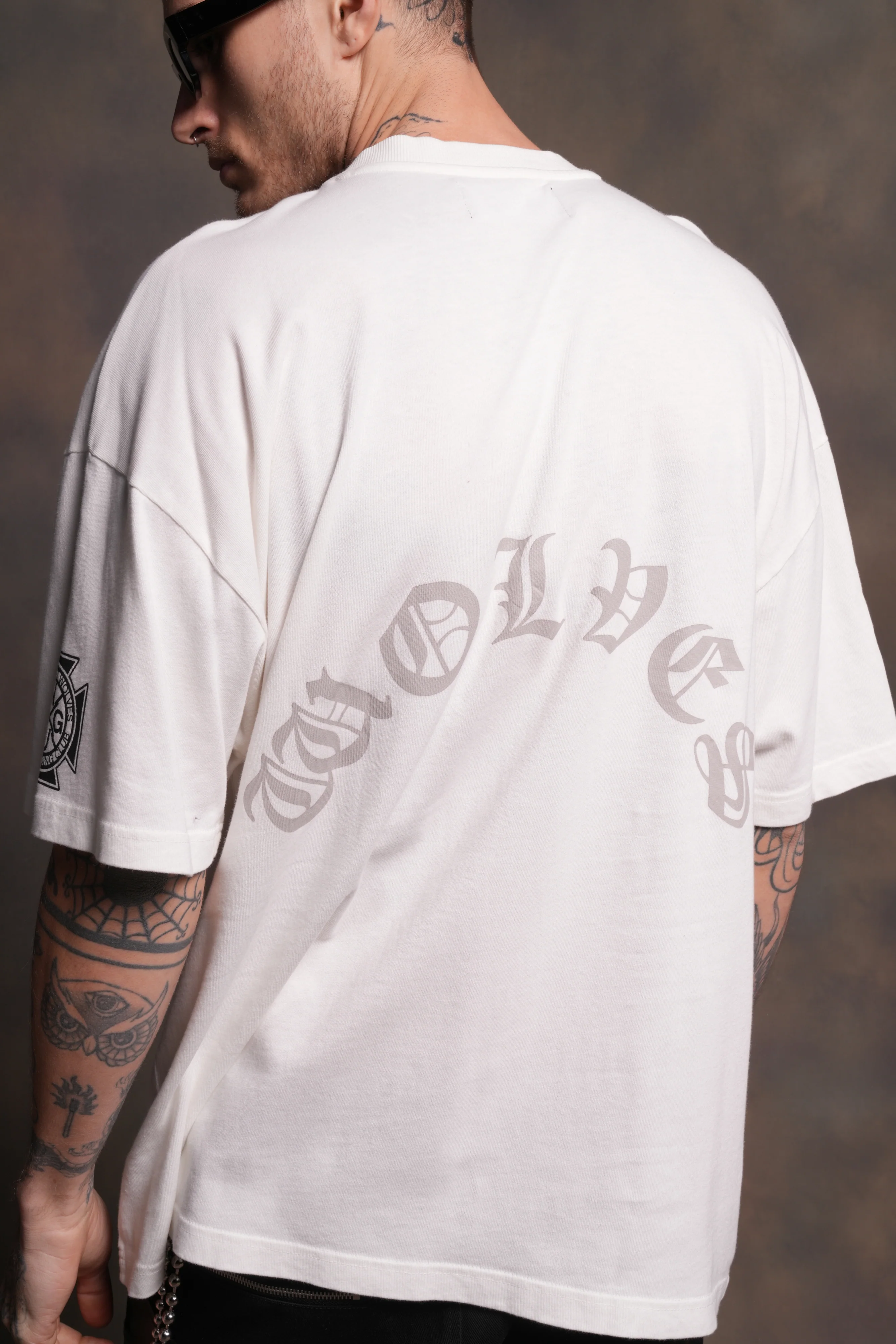 Our Clubs "Premium" Oversized Tee in Cream - Image 6