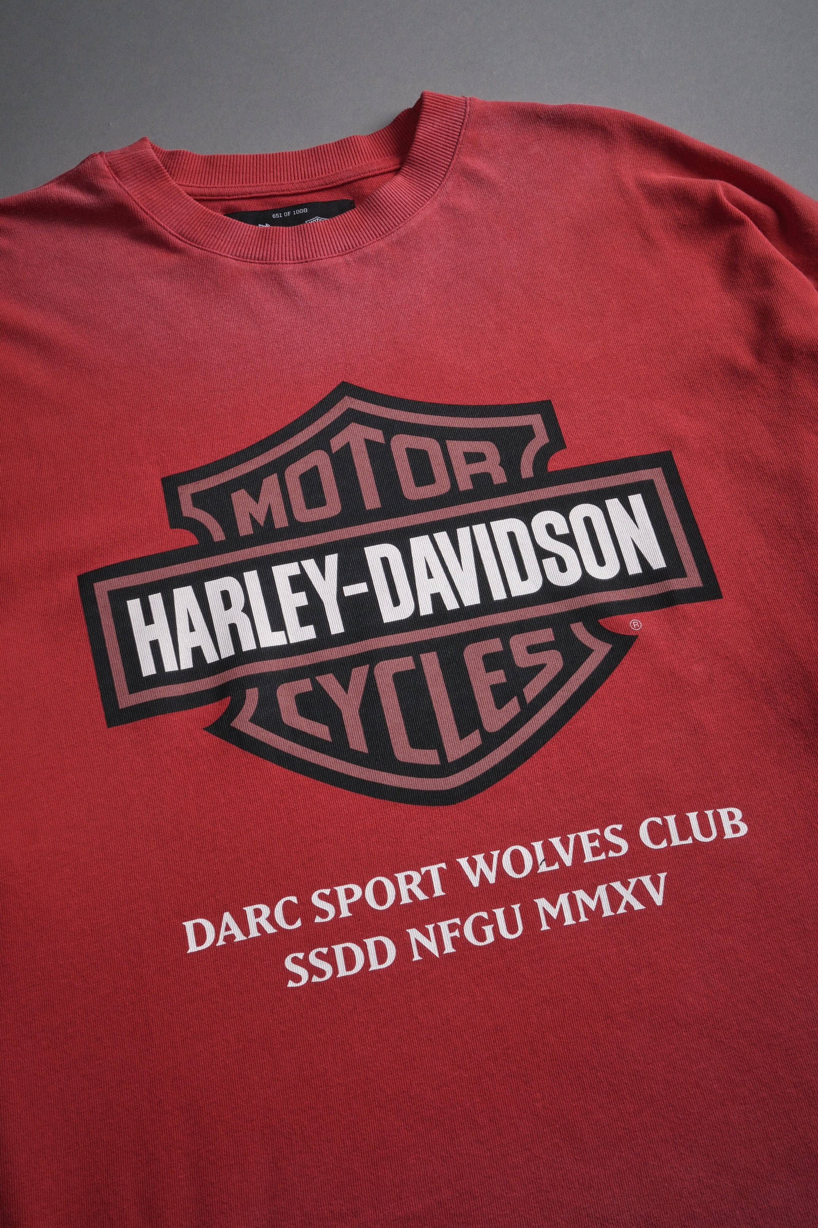 Our Clubs Premium Unisex Raw Hem "Box Cut" Tee in Roman Red Drift Wash - Image 7