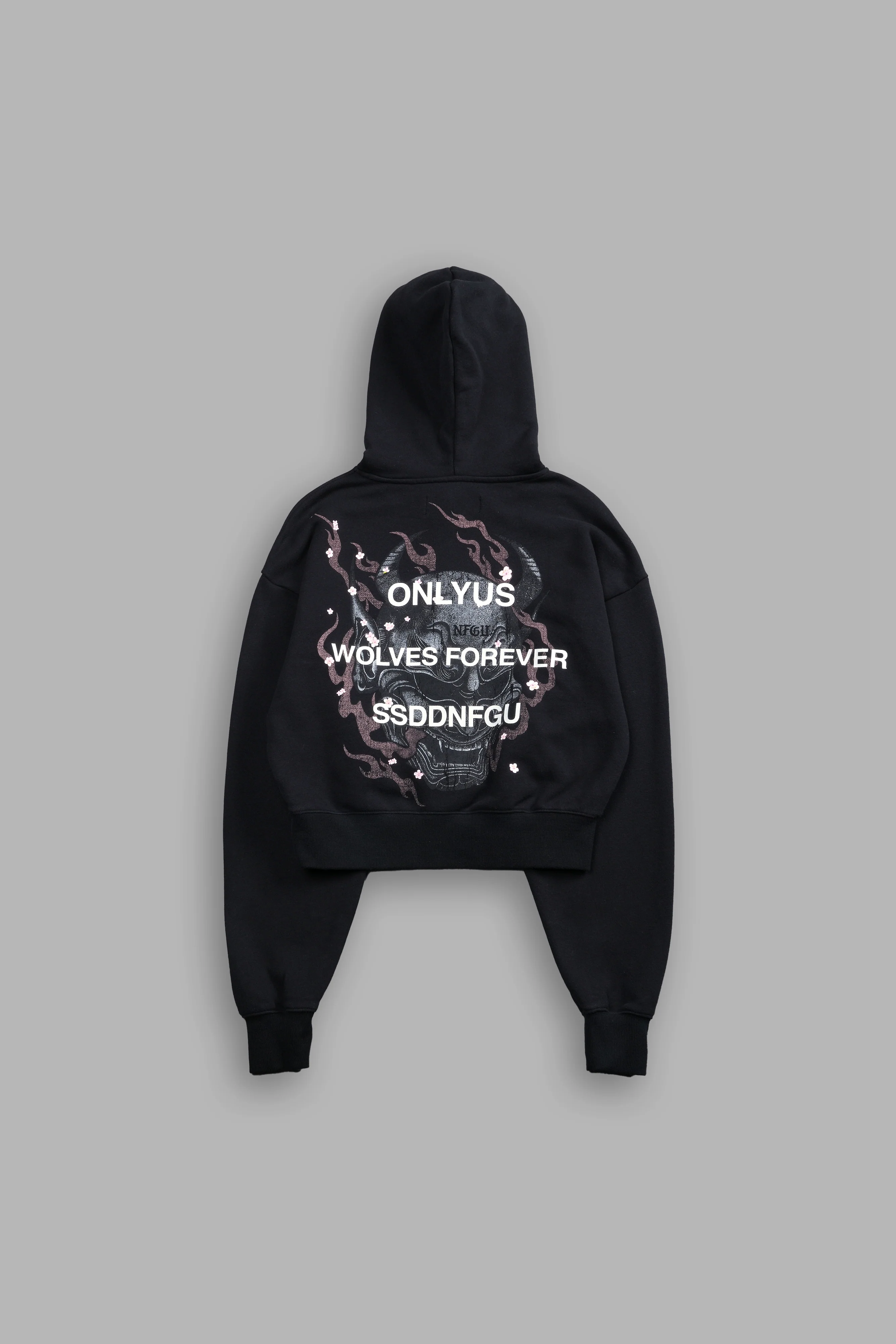Our Fire V2 "Owen" (Cropped) Hoodie in Black - Image 3