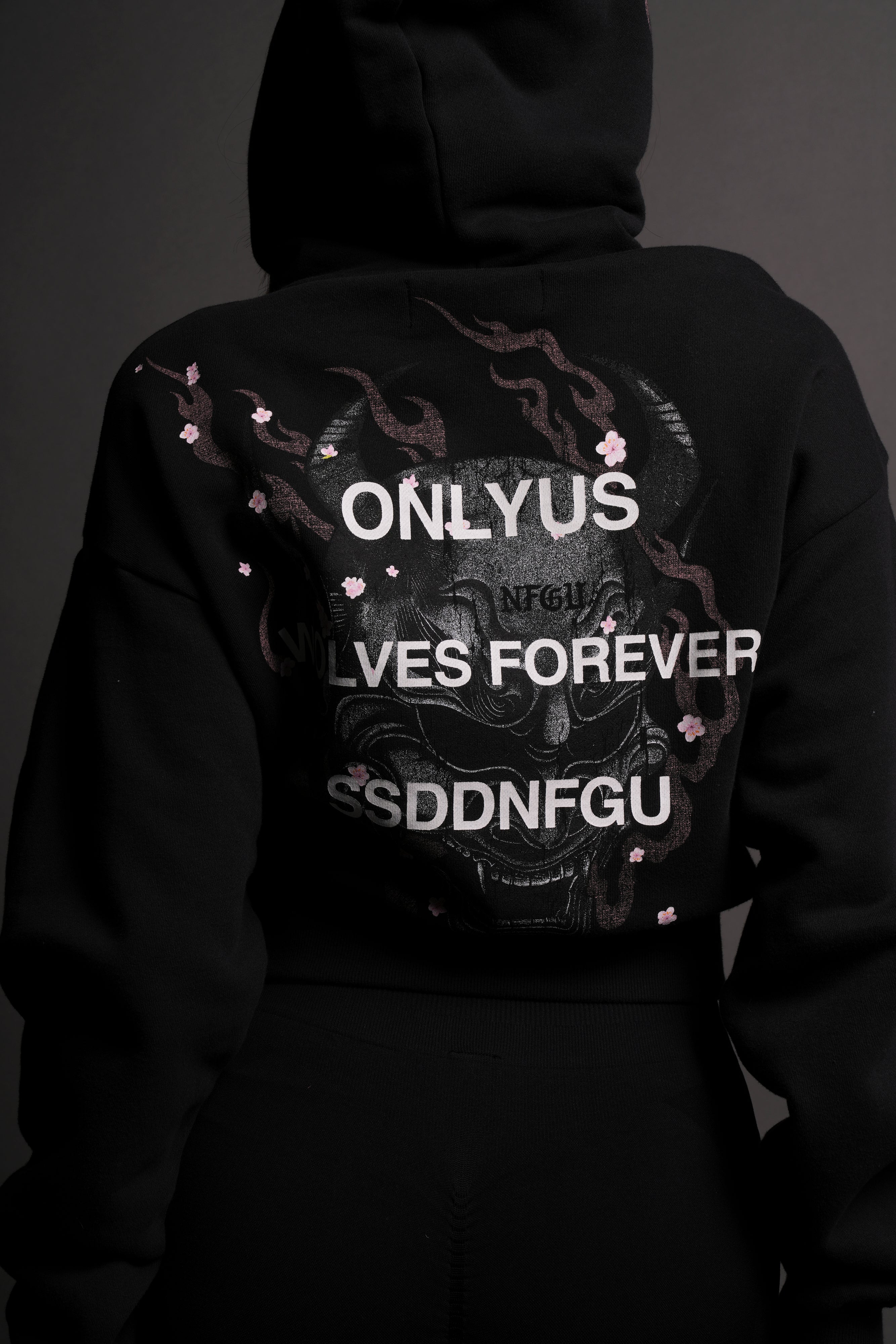 Our Fire V2 "Owen" (Cropped) Hoodie in Black - Image 9