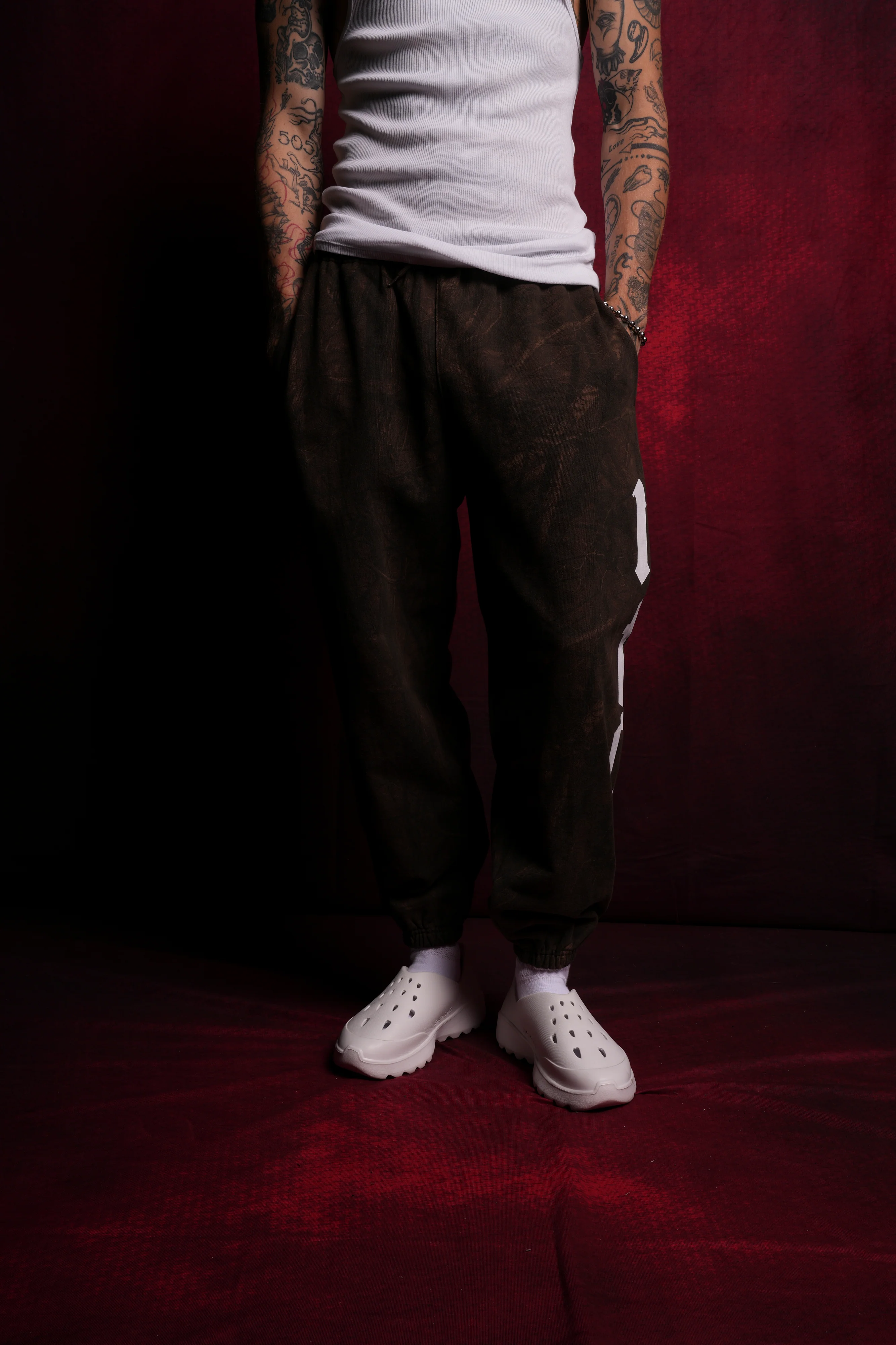 Our Mantra Lounger Sweat Pants in Brown Driftwood Forest Camo - Image 2