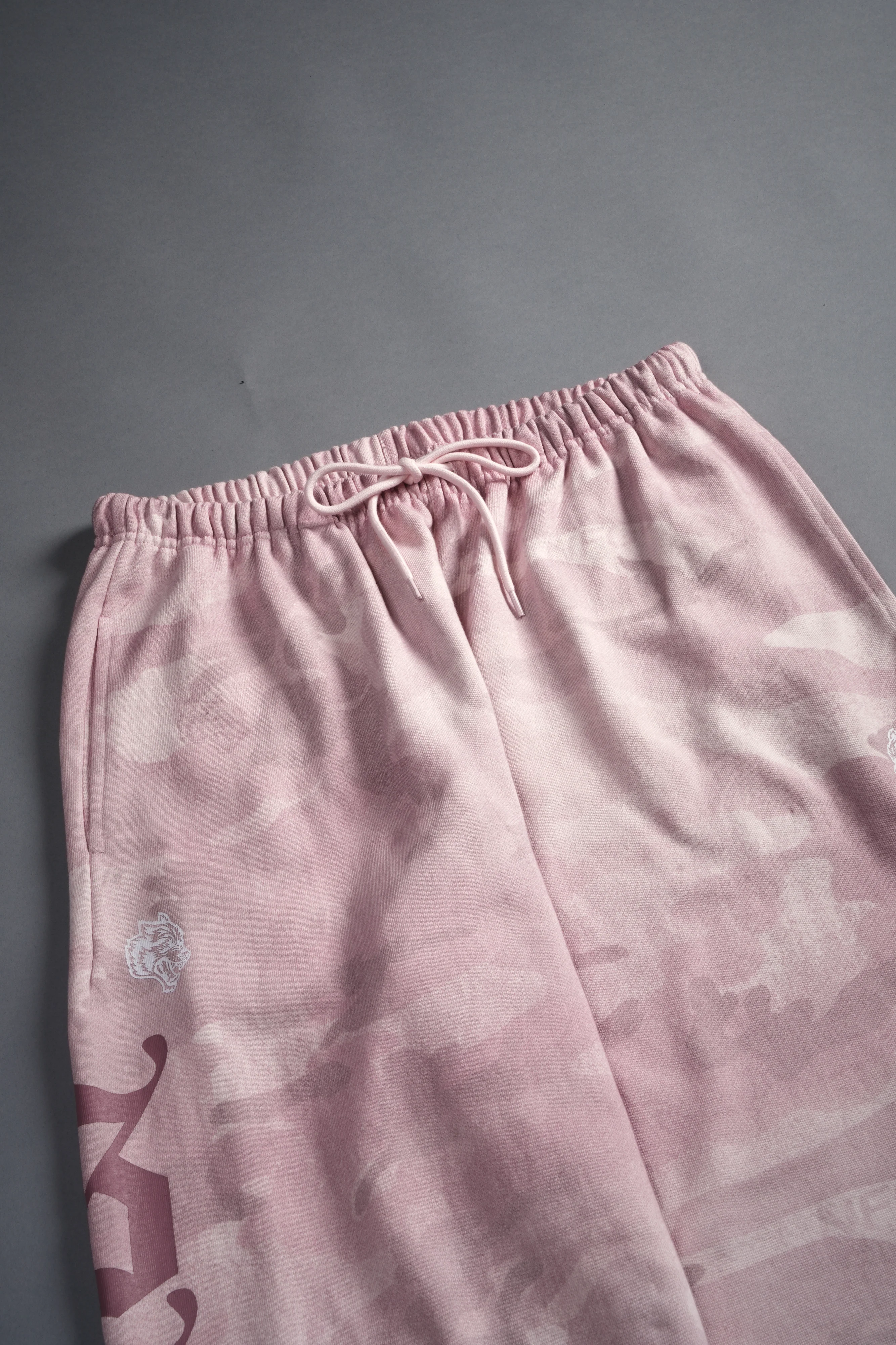 Our Mantra Unisex Lounger Sweat Pants in Blush Vintage Woodland Camo - Image 11