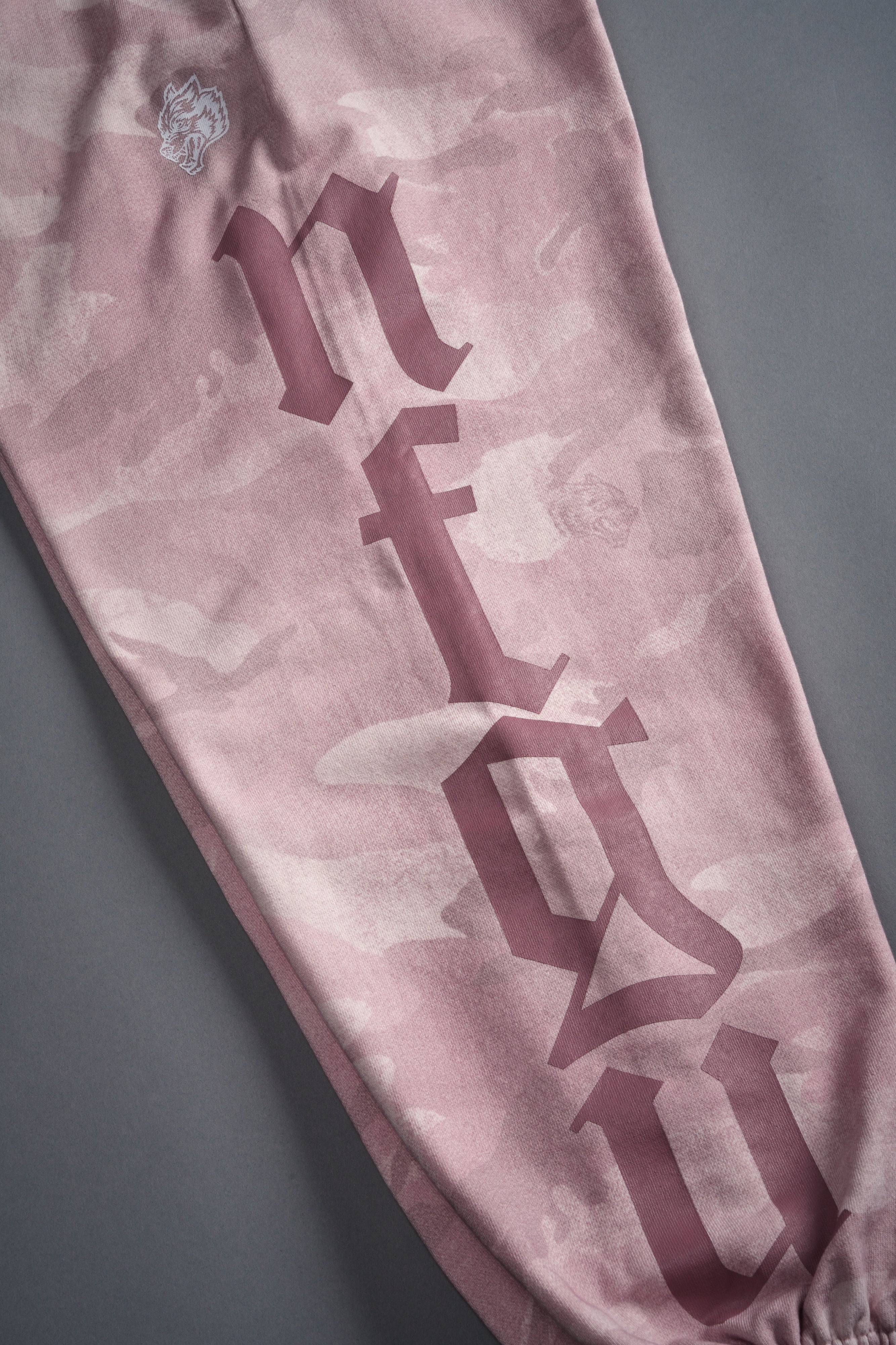 Our Mantra Unisex Lounger Sweat Pants in Blush Vintage Woodland Camo - Image 13