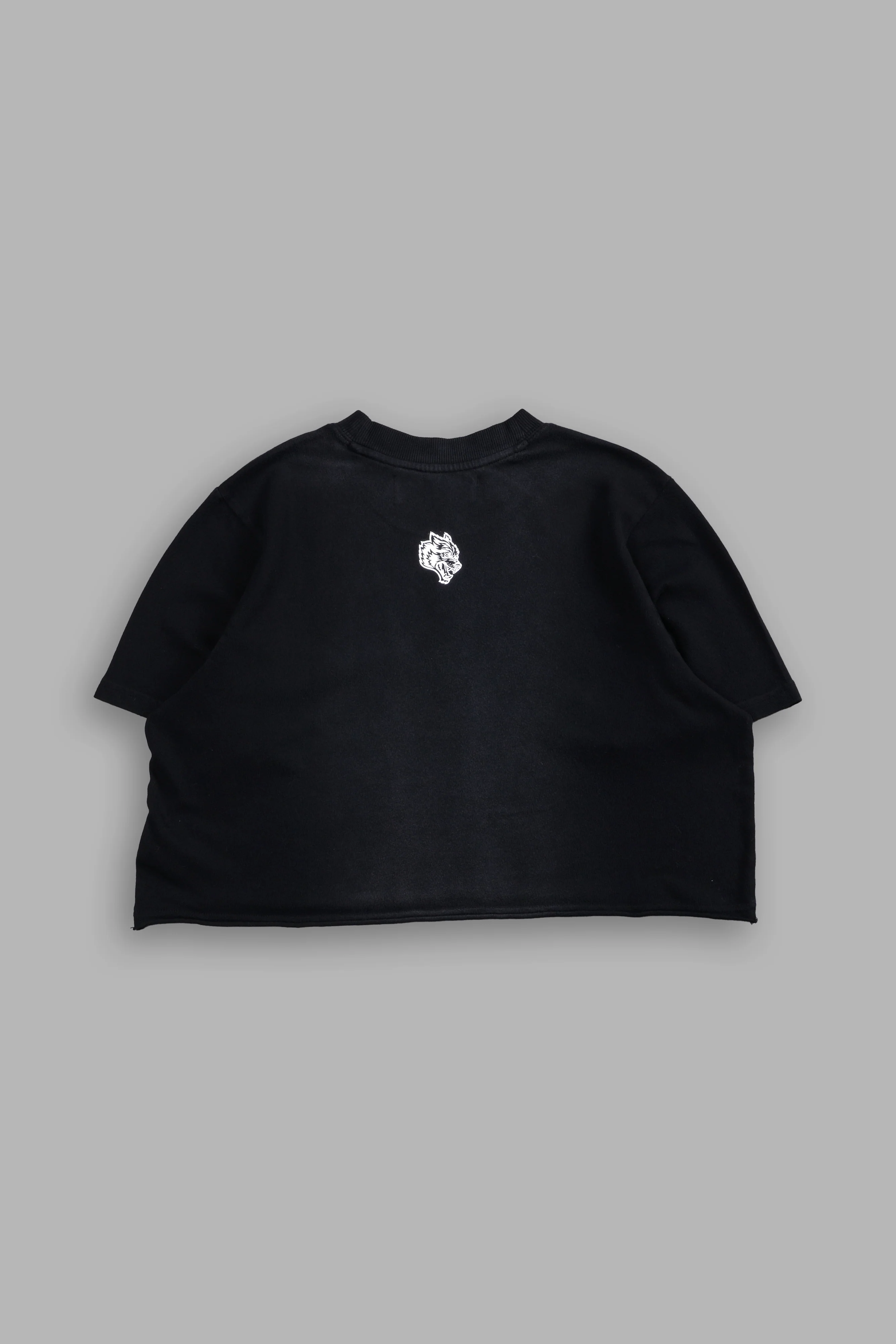 Our Script "Premium" (Cropped) Tee in Black Spine Sun Fade - Image 4