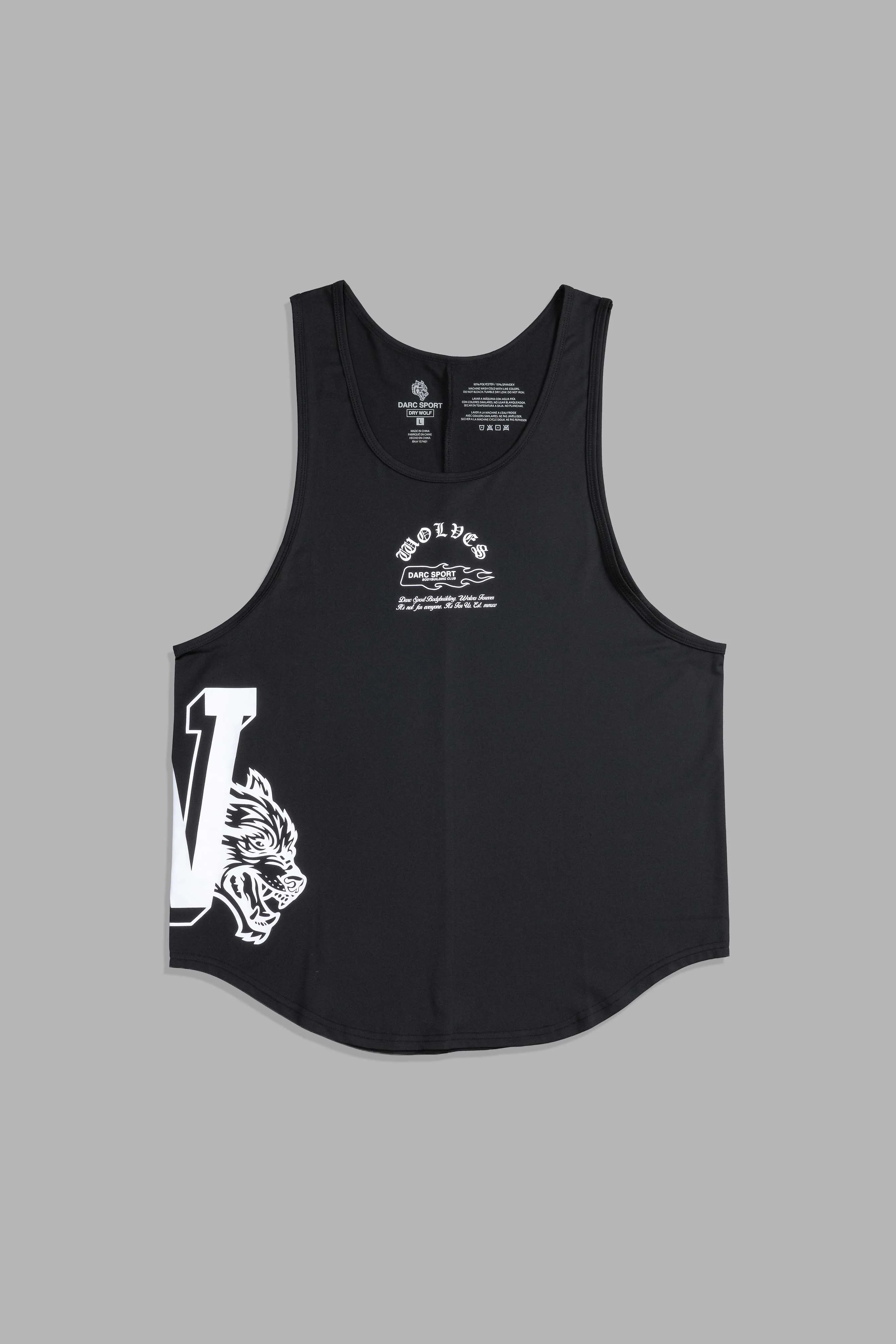 Our Stamp "Dry Wolf" (Drop) Tank in Black