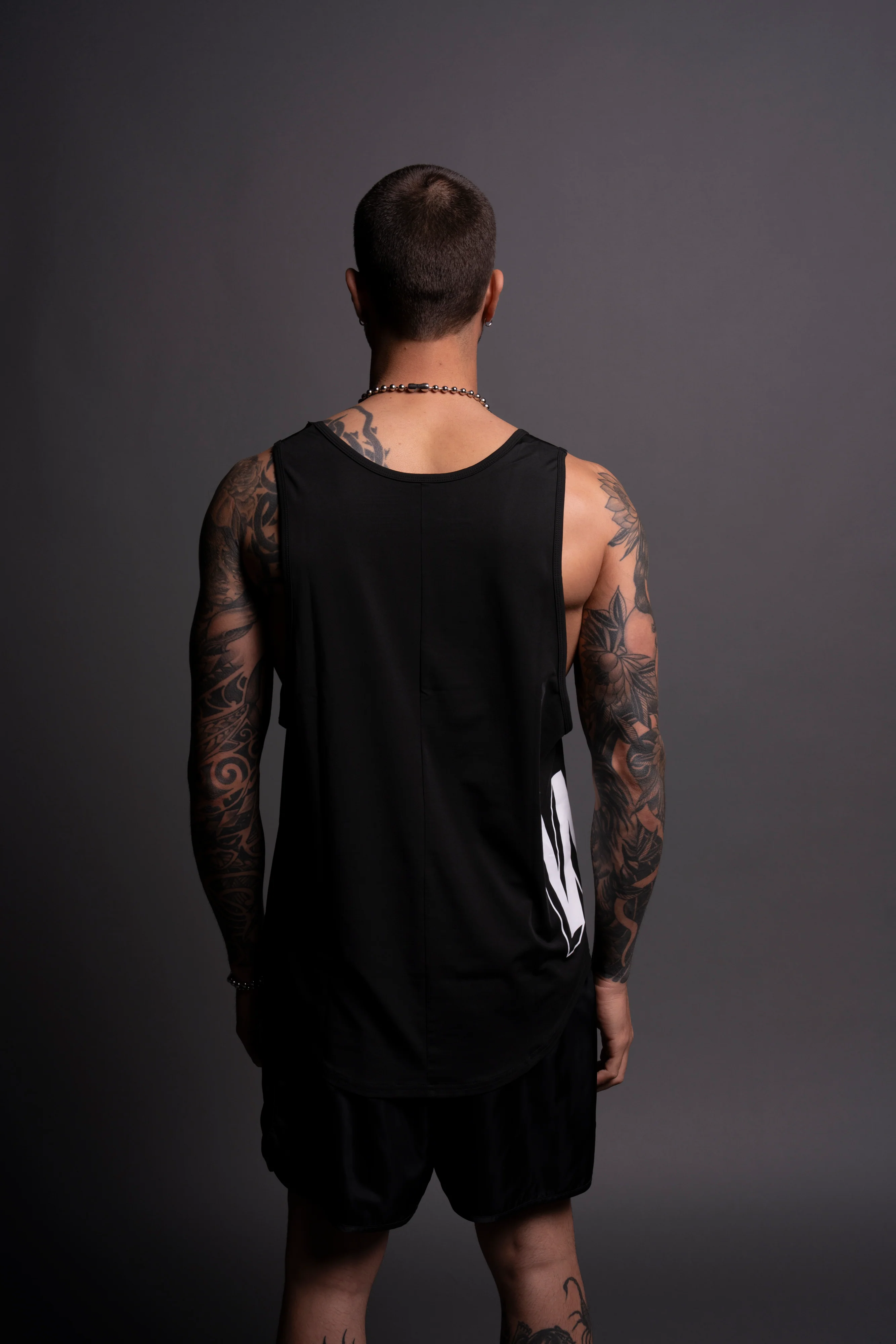 Our Stamp "Dry Wolf" (Drop) Tank in Black - Image 6