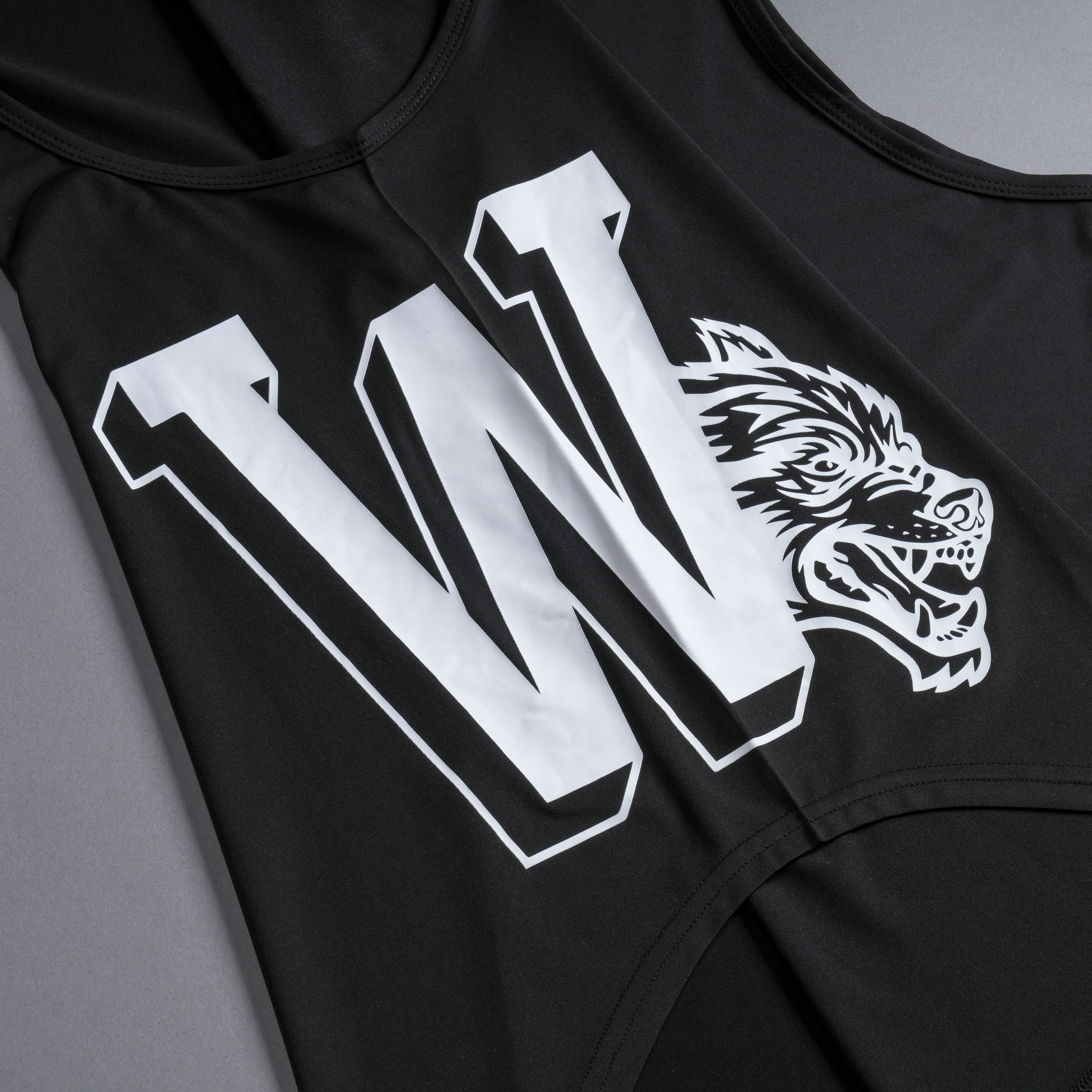 Our Stamp "Dry Wolf" (Drop) Tank in Black - Image 9