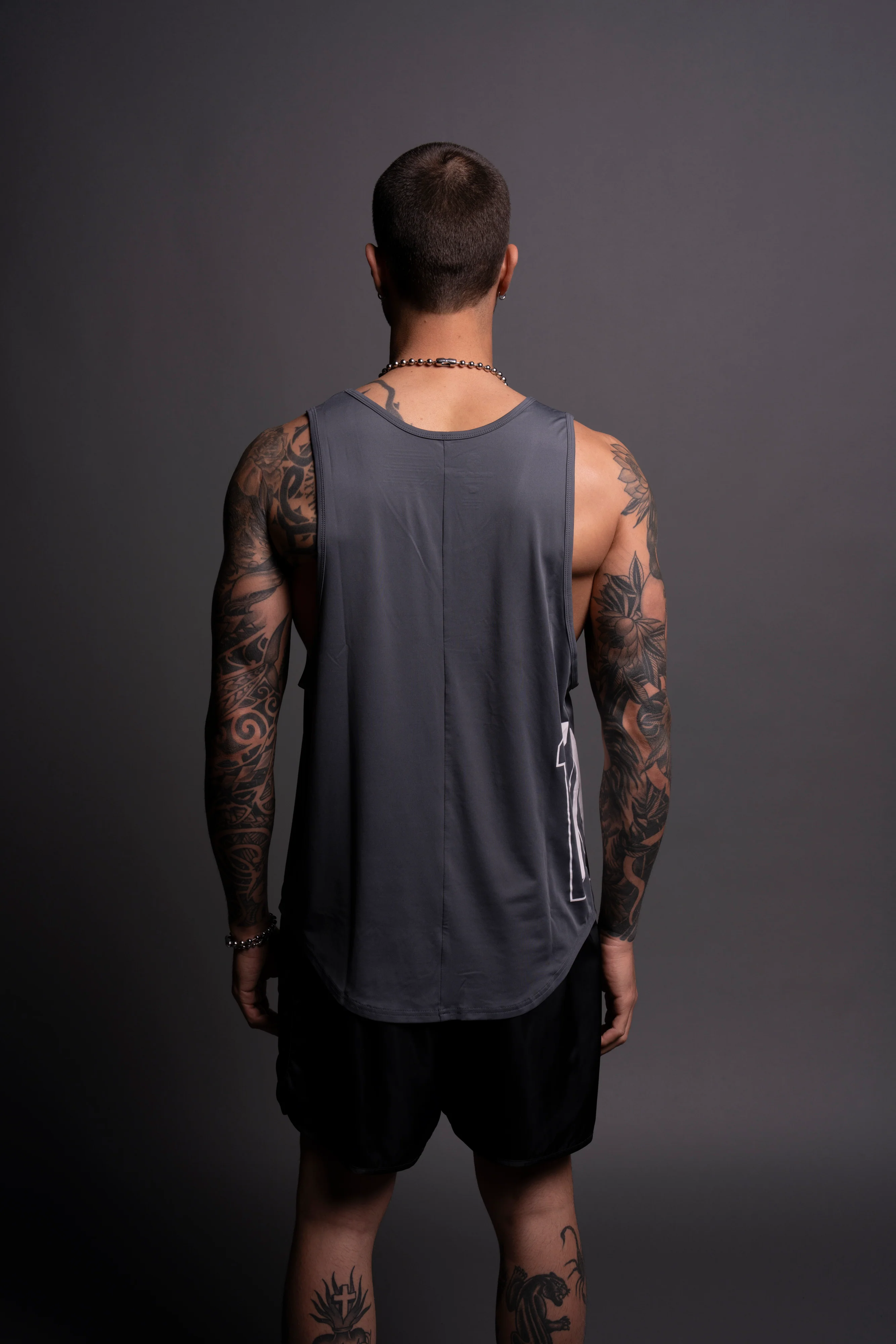 Our Stamp "Dry Wolf" (Drop) Tank in Wolf Gray - Image 5