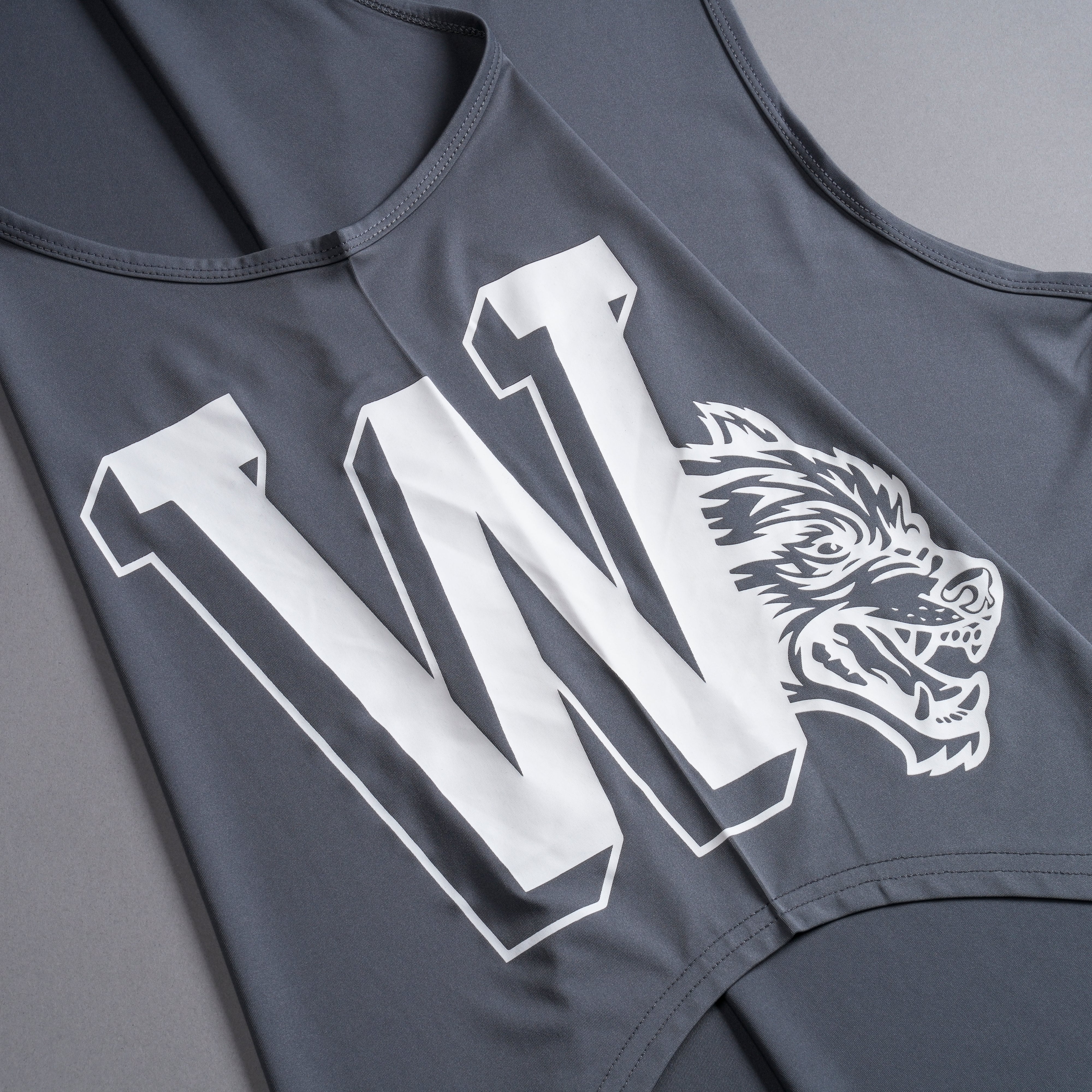 Our Stamp "Dry Wolf" (Drop) Tank in Wolf Gray - Image 9