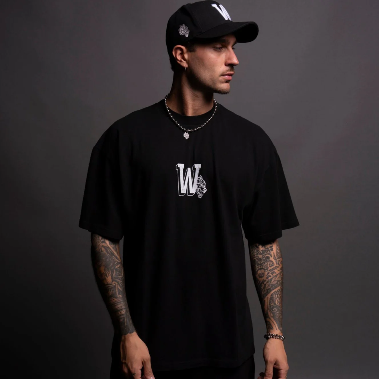 Our Stamp "Premium" Oversized Tee in Black - Image 3