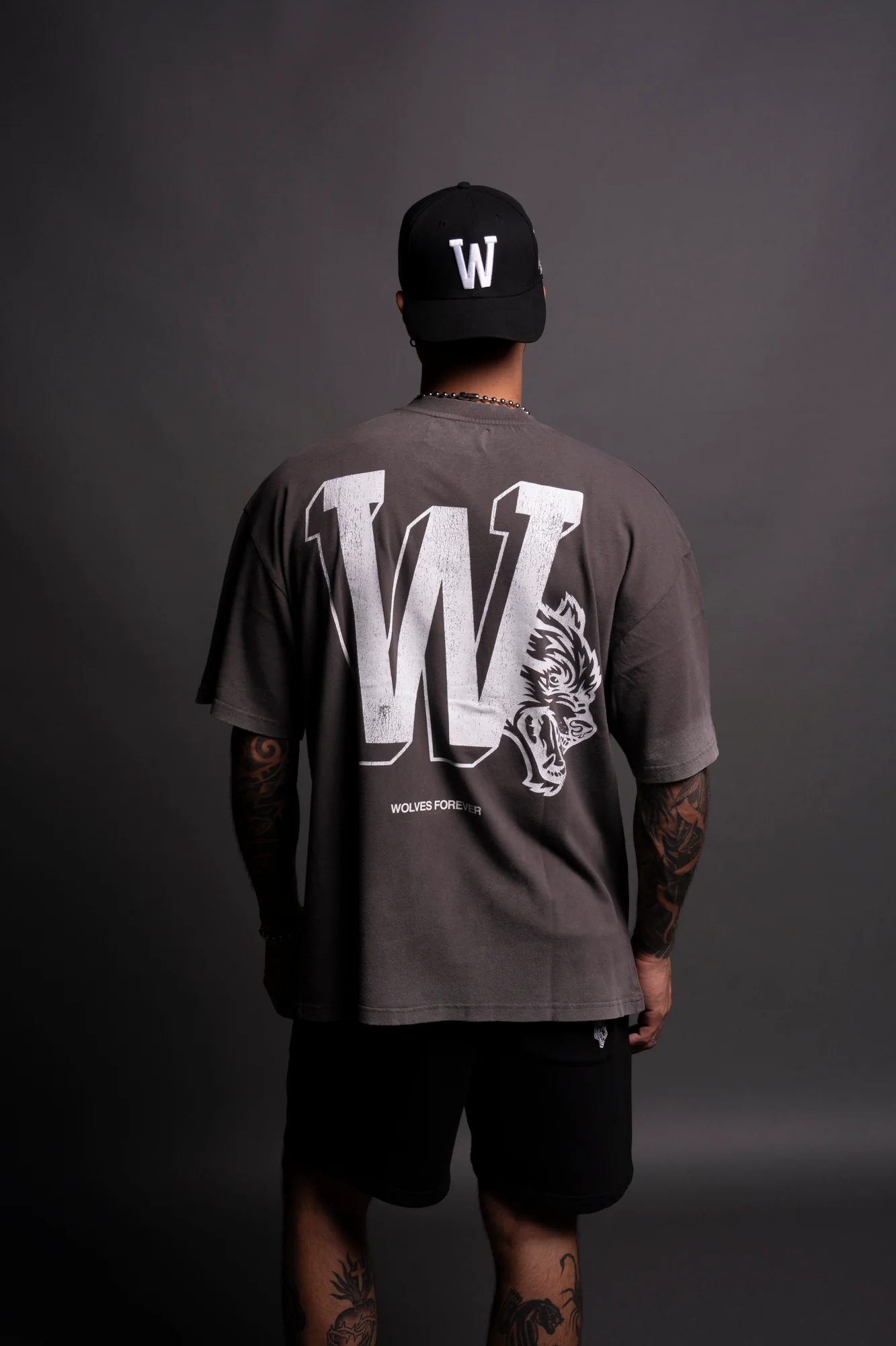 Our Stamp "Premium" Oversized Tee in Wolf Gray - Image 5