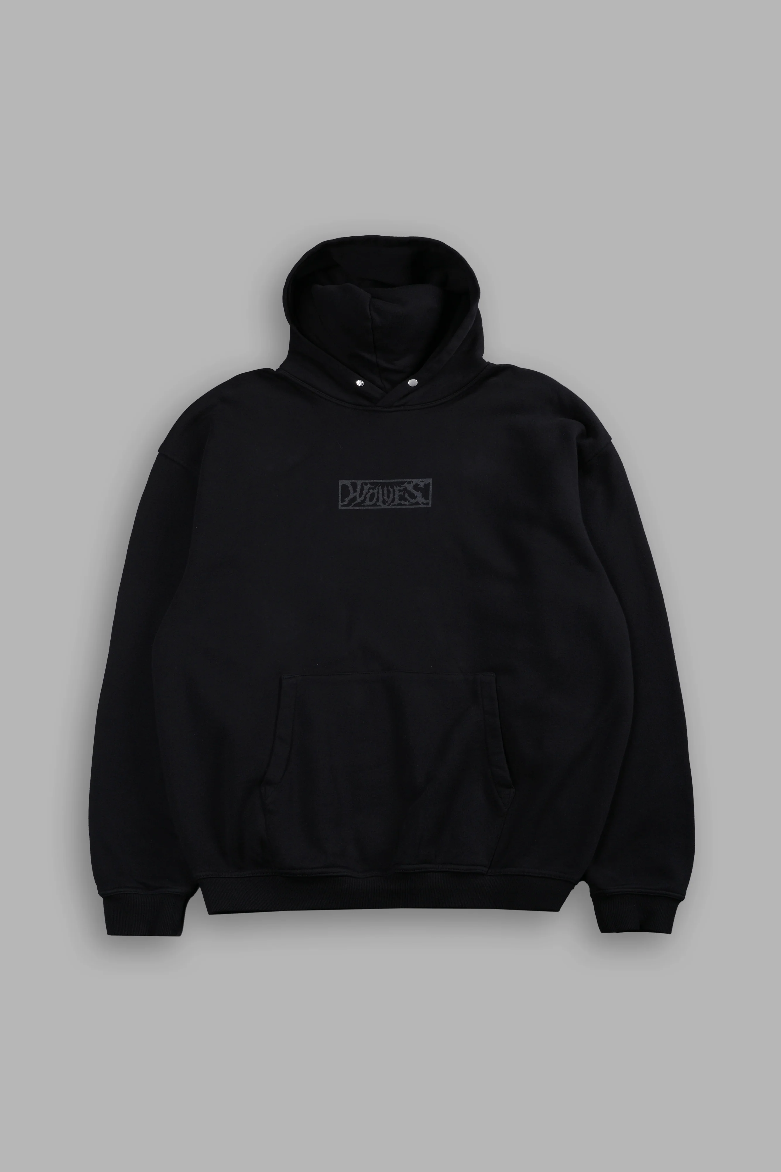 Punisher "Box Cut" Pierce Hoodie in Black - Image 3