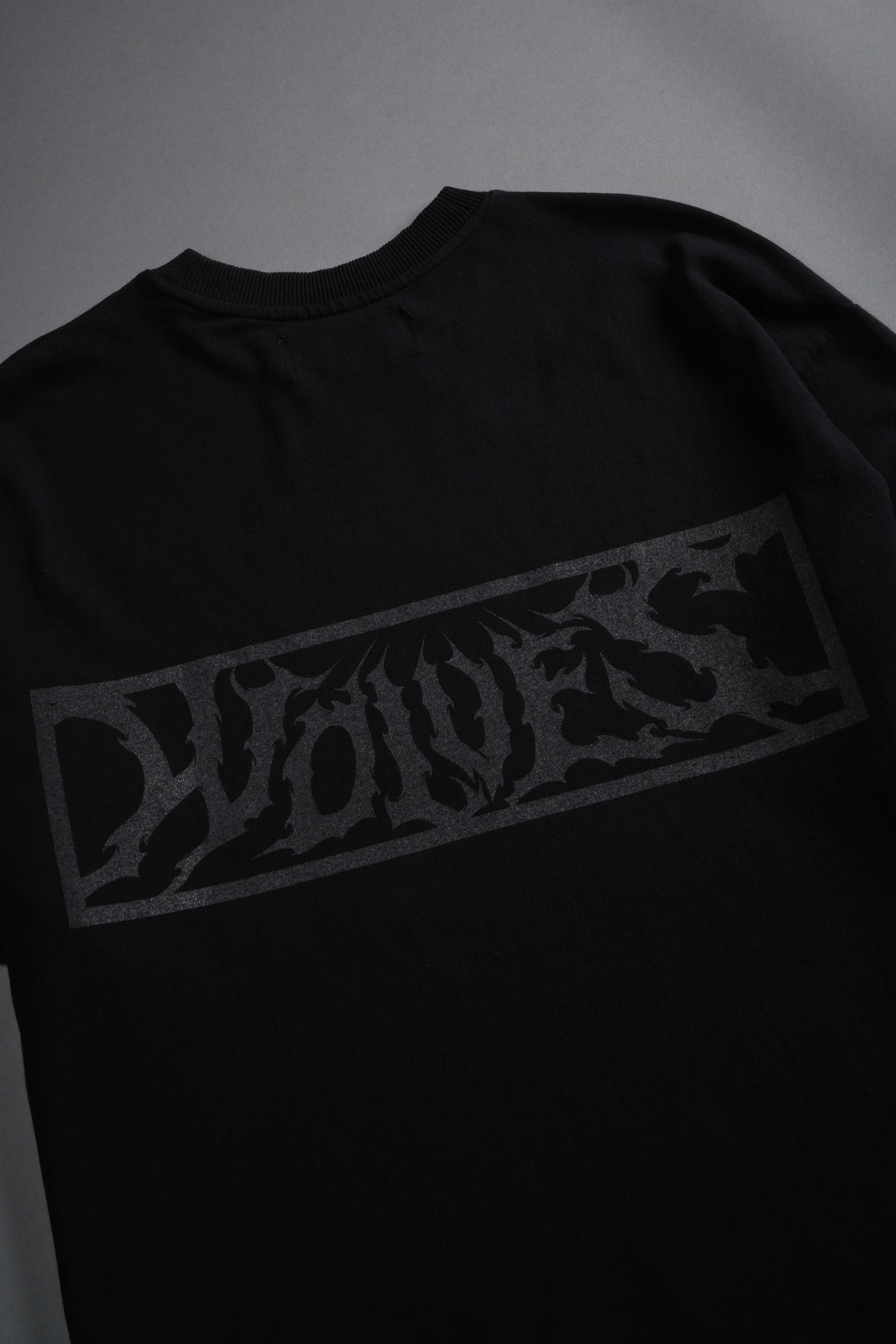 Punisher Grunge Mid-Length Raw Hem Tee in Black - Image 12
