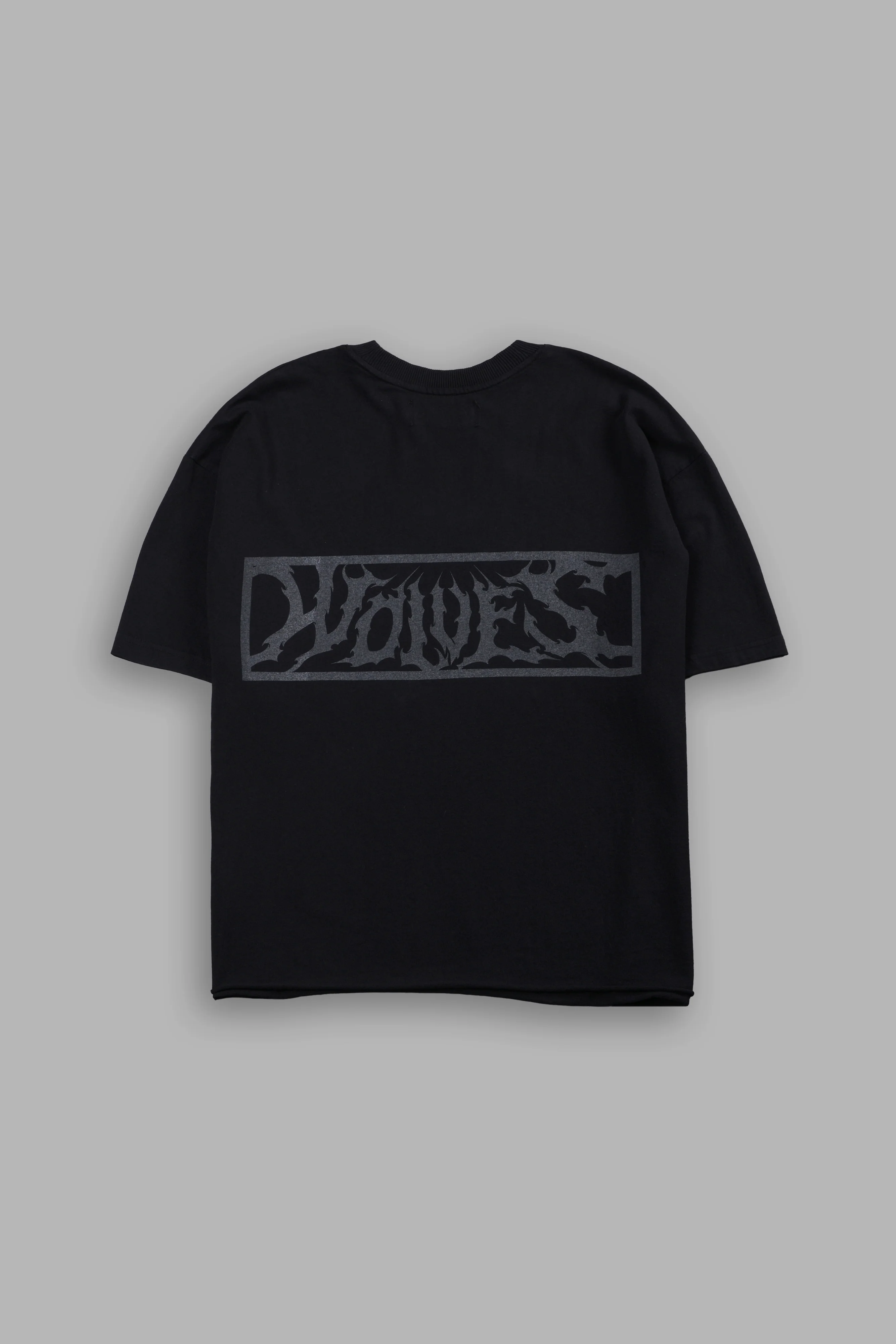 Punisher Grunge Mid-Length Raw Hem Tee in Black - Image 3