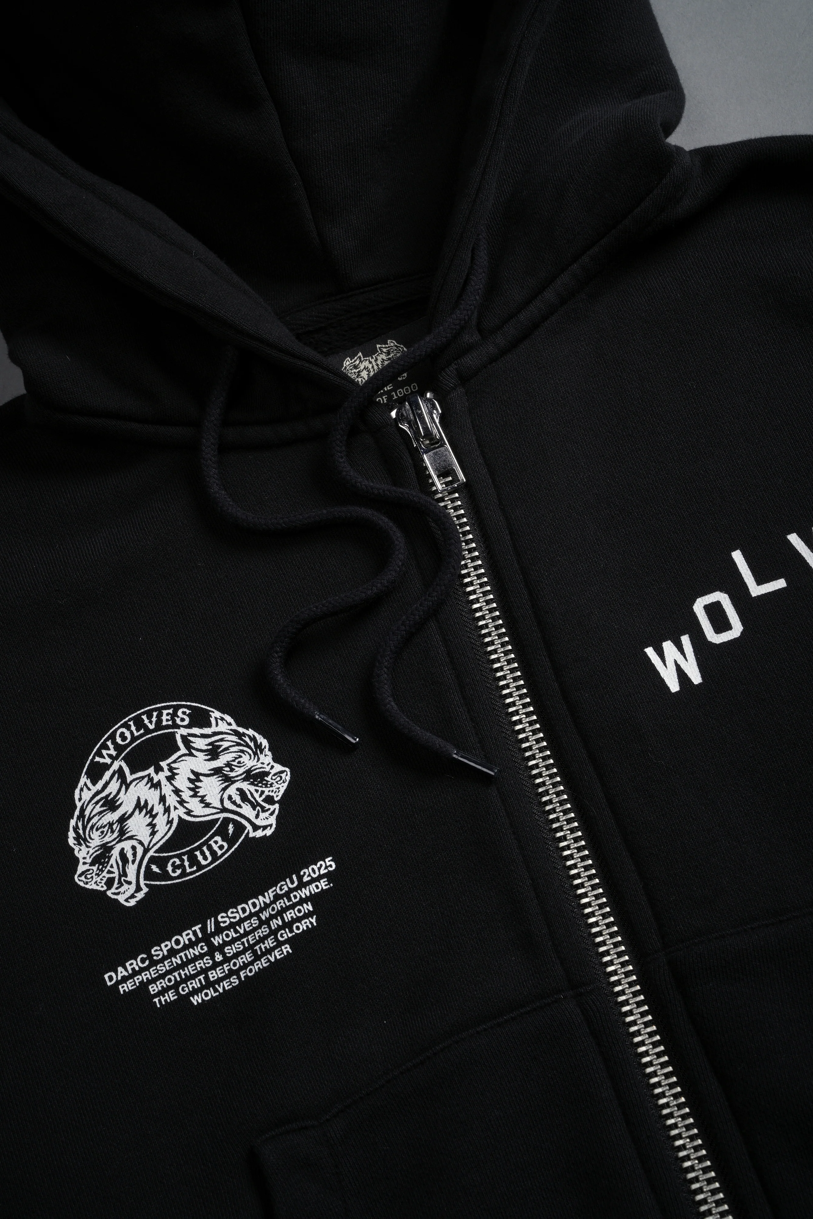 Pyramid V2 "Chambers" (Cropped) Zip Hoodie in Black - Image 6