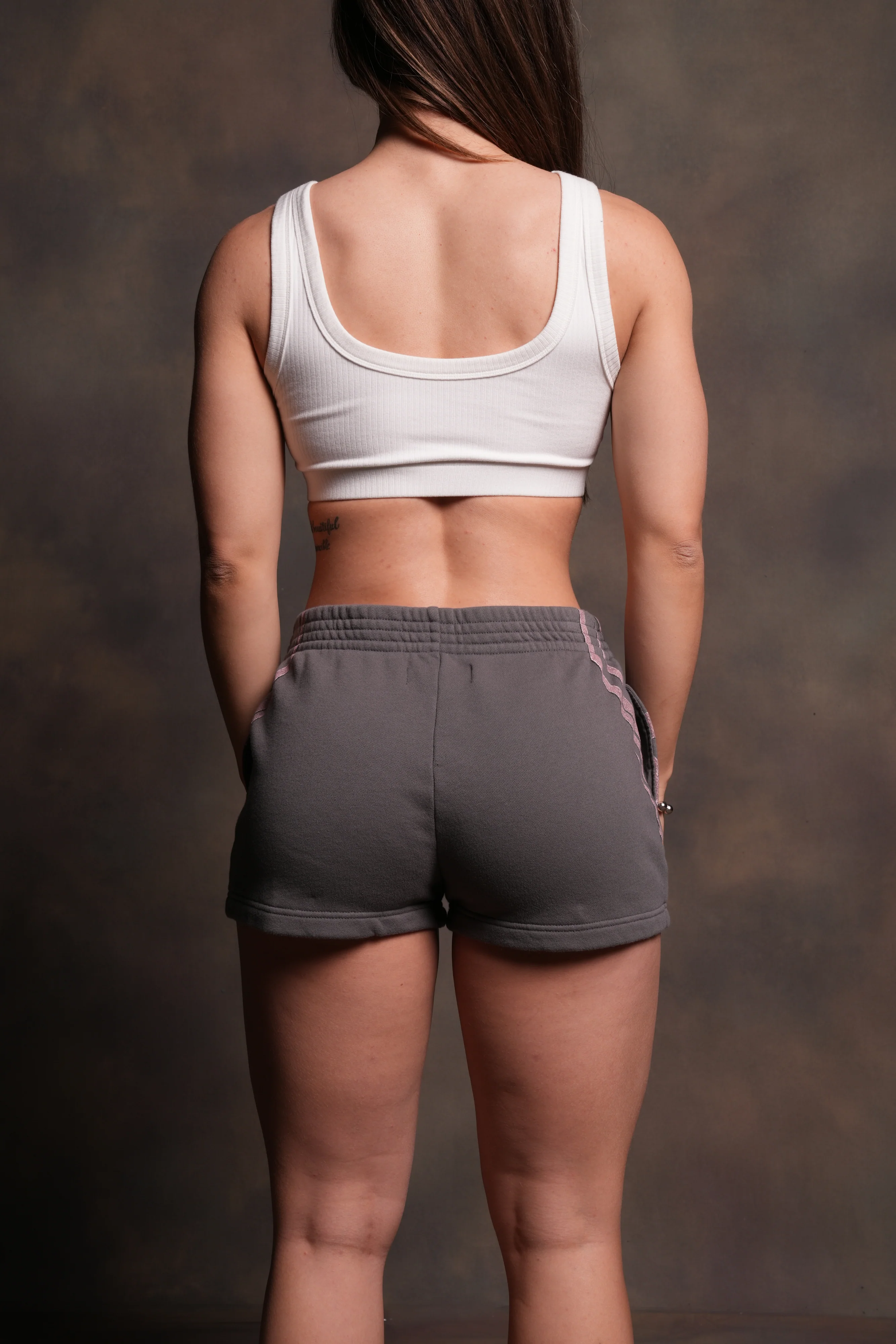 Real Recognize Real Ellie Sweat Shorts in Slate Gray - Image 3