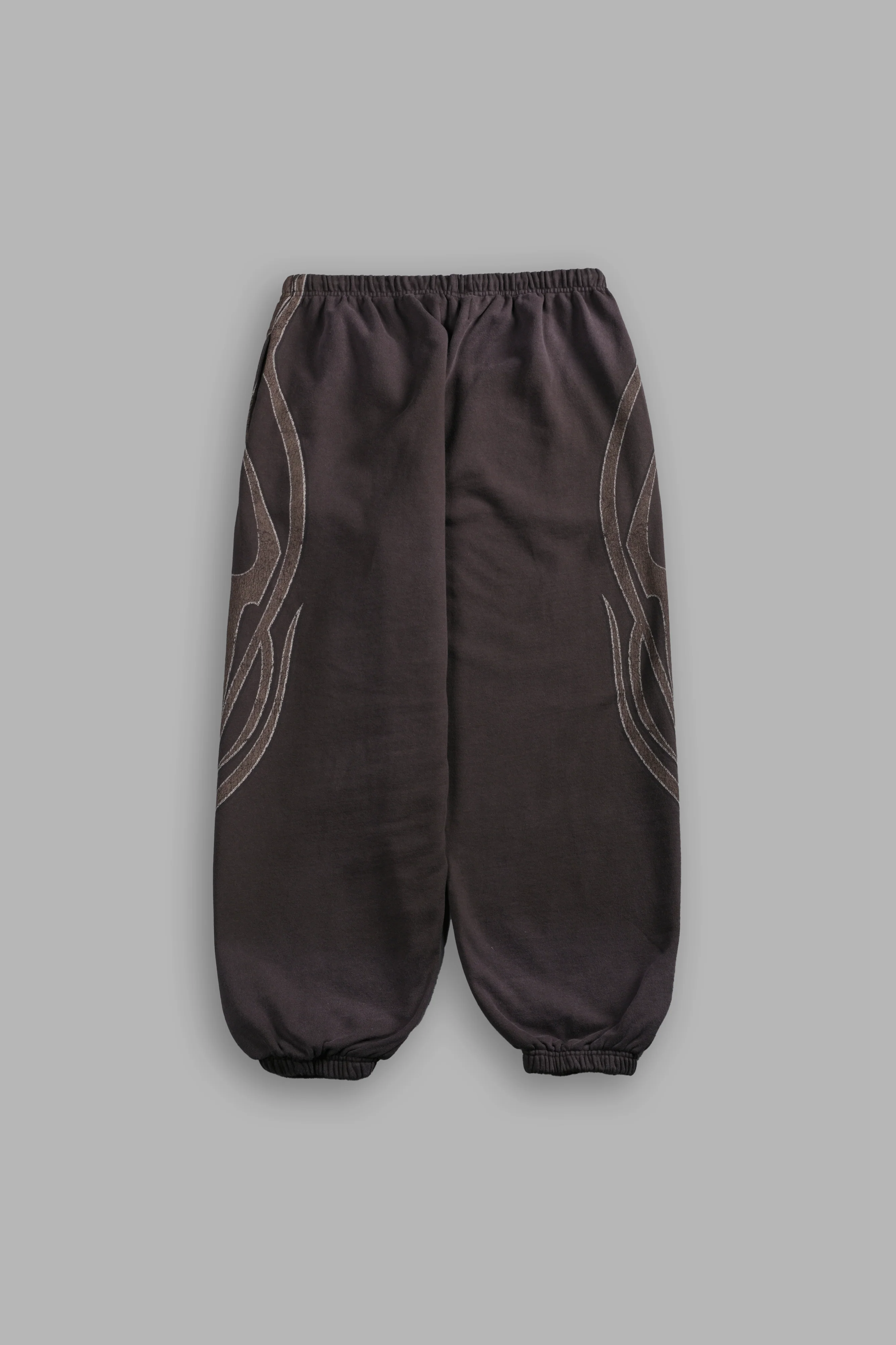 Real Recognize Real Unisex Lounger Sweat Pants in Darc Brown Drift Wash - Image 3