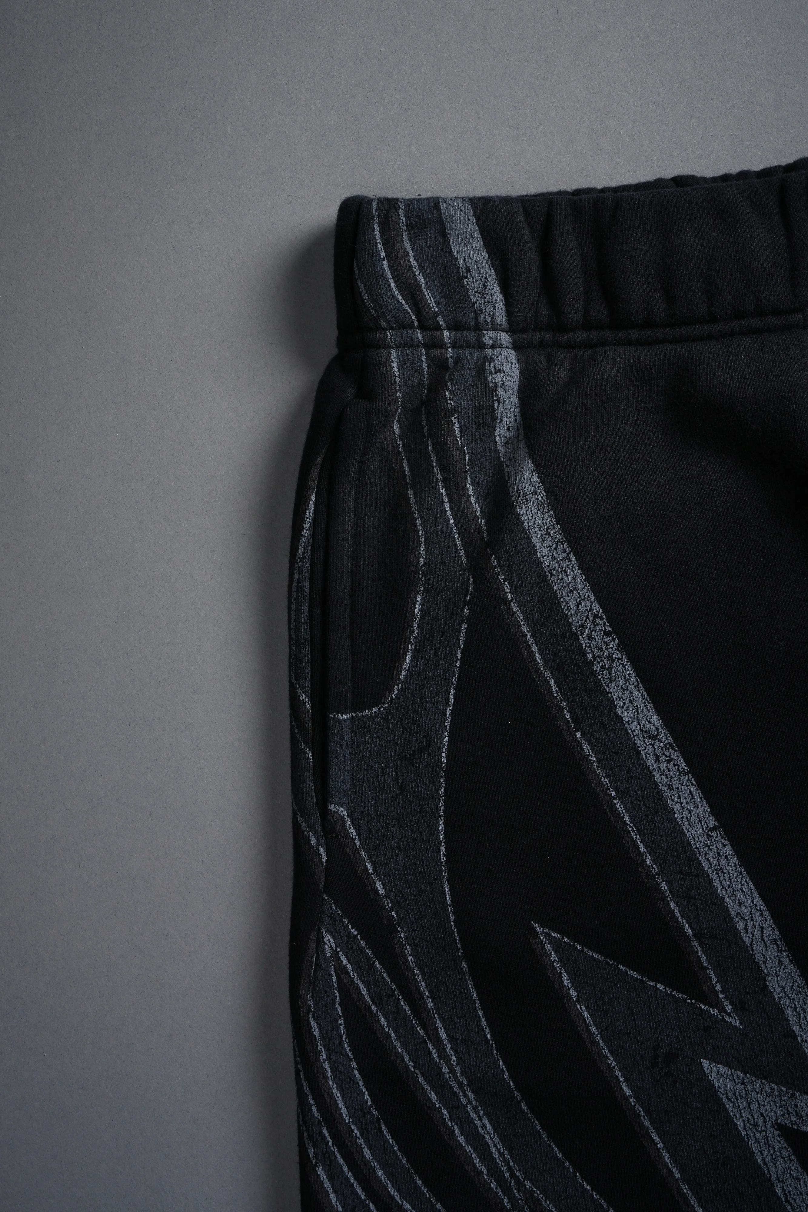 Real Recognize Real Unisex Oversized Post Lounge Sweat Shorts V2 in Black Drift Wash - Image 12