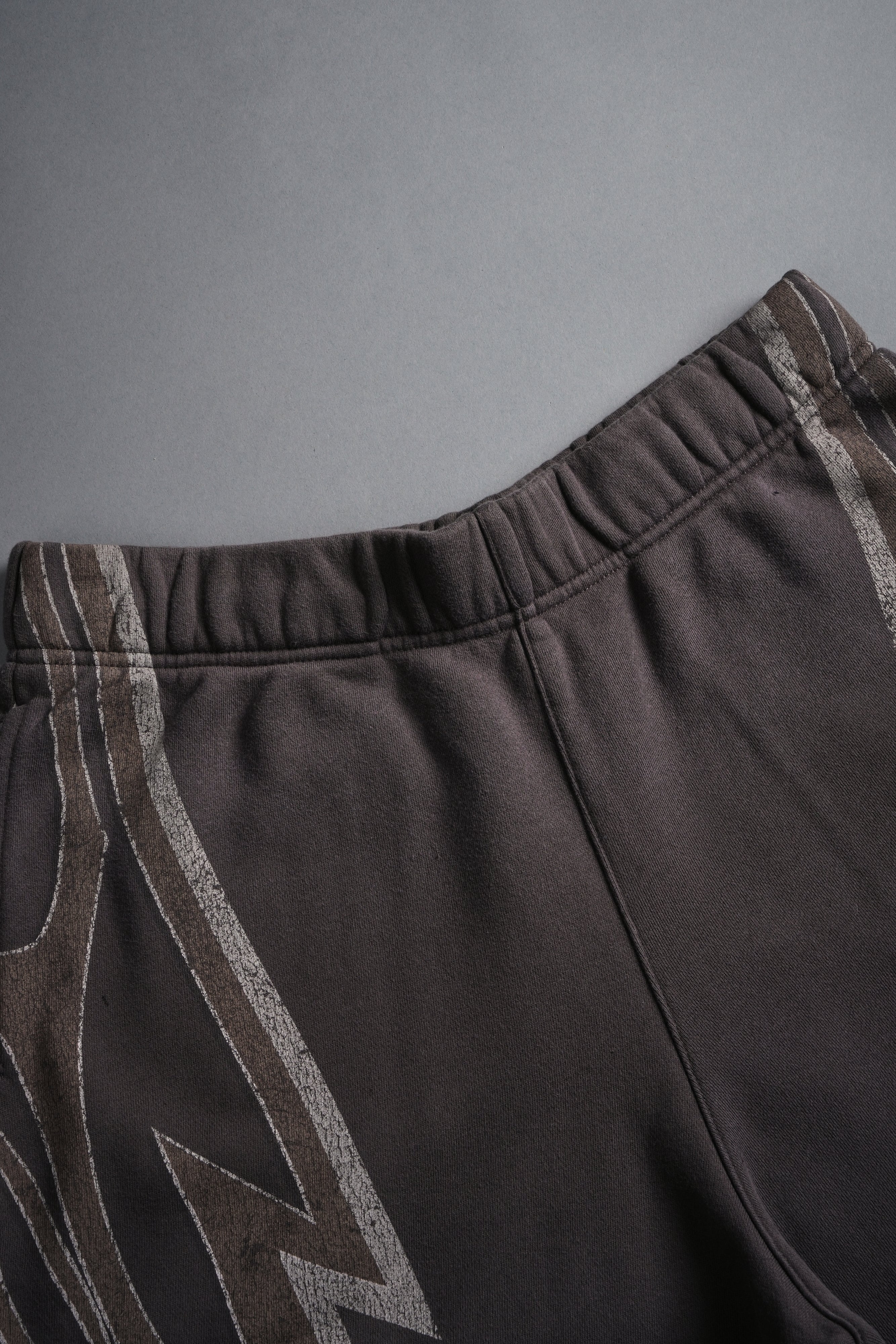 Real Recognize Real Unisex Oversized Post Lounge Sweat Shorts V2 in Darc Brown Drift Wash - Image 11