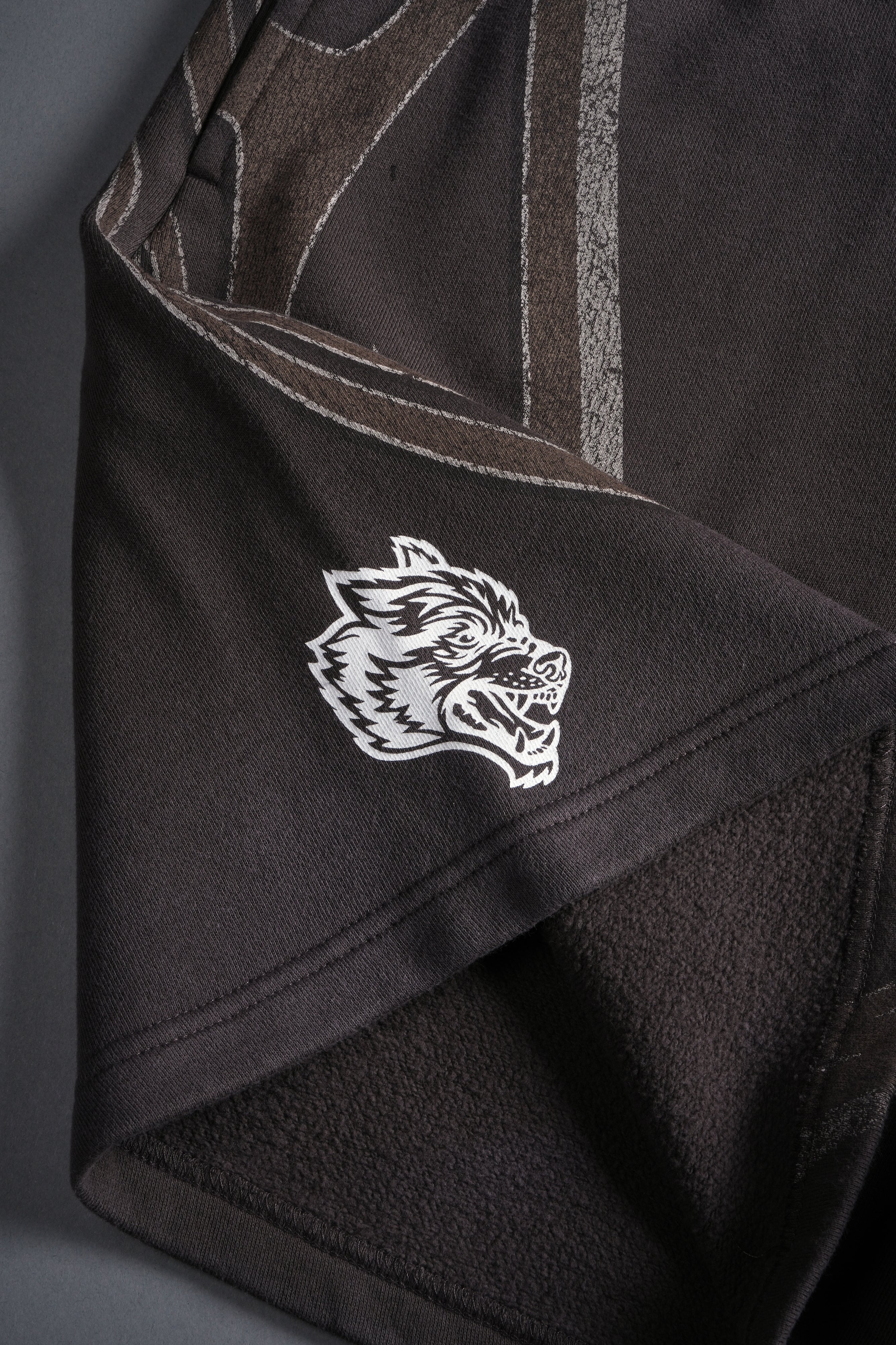 Real Recognize Real Unisex Oversized Post Lounge Sweat Shorts V2 in Darc Brown Drift Wash - Image 14
