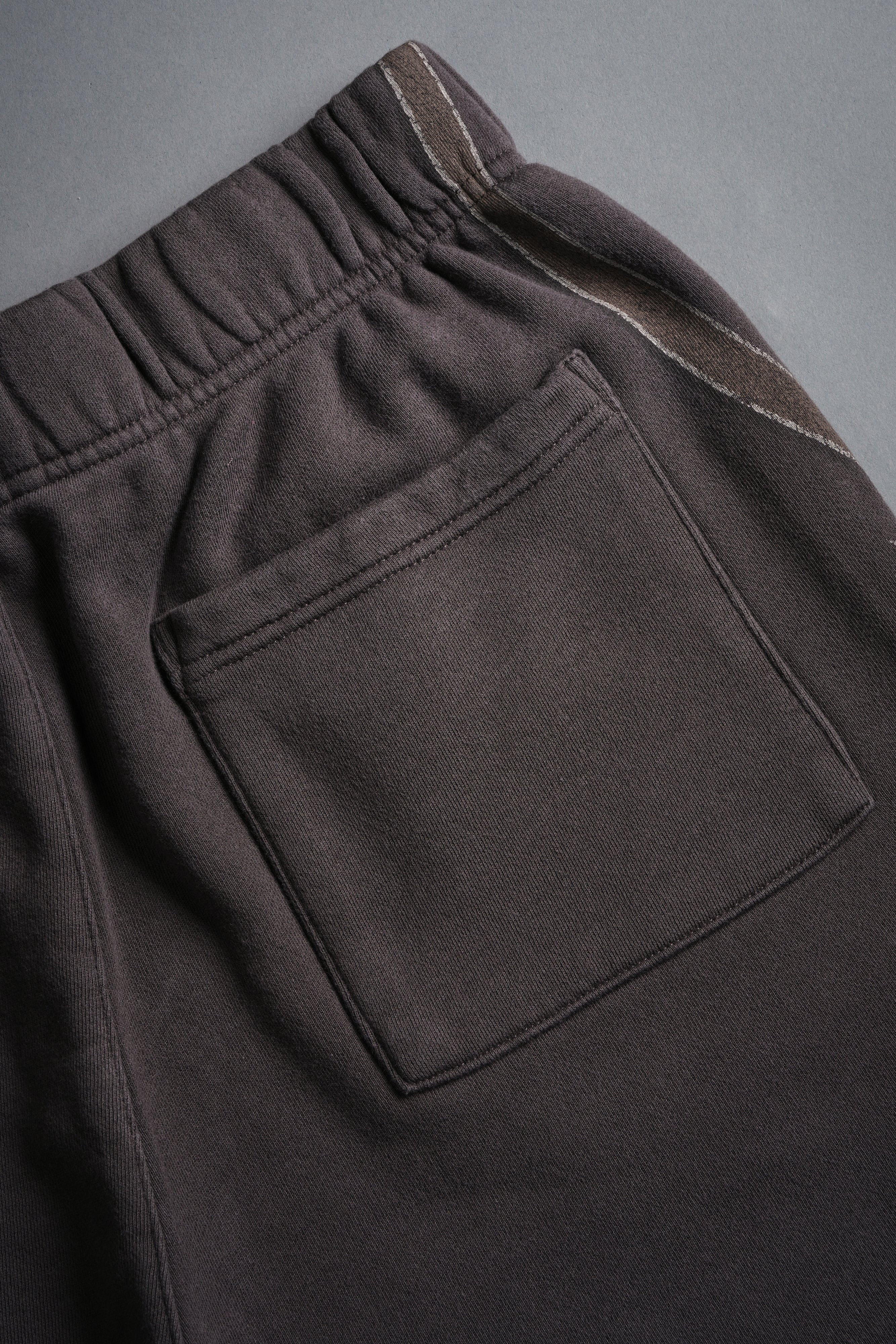 Real Recognize Real Unisex Oversized Post Lounge Sweat Shorts V2 in Darc Brown Drift Wash - Image 16