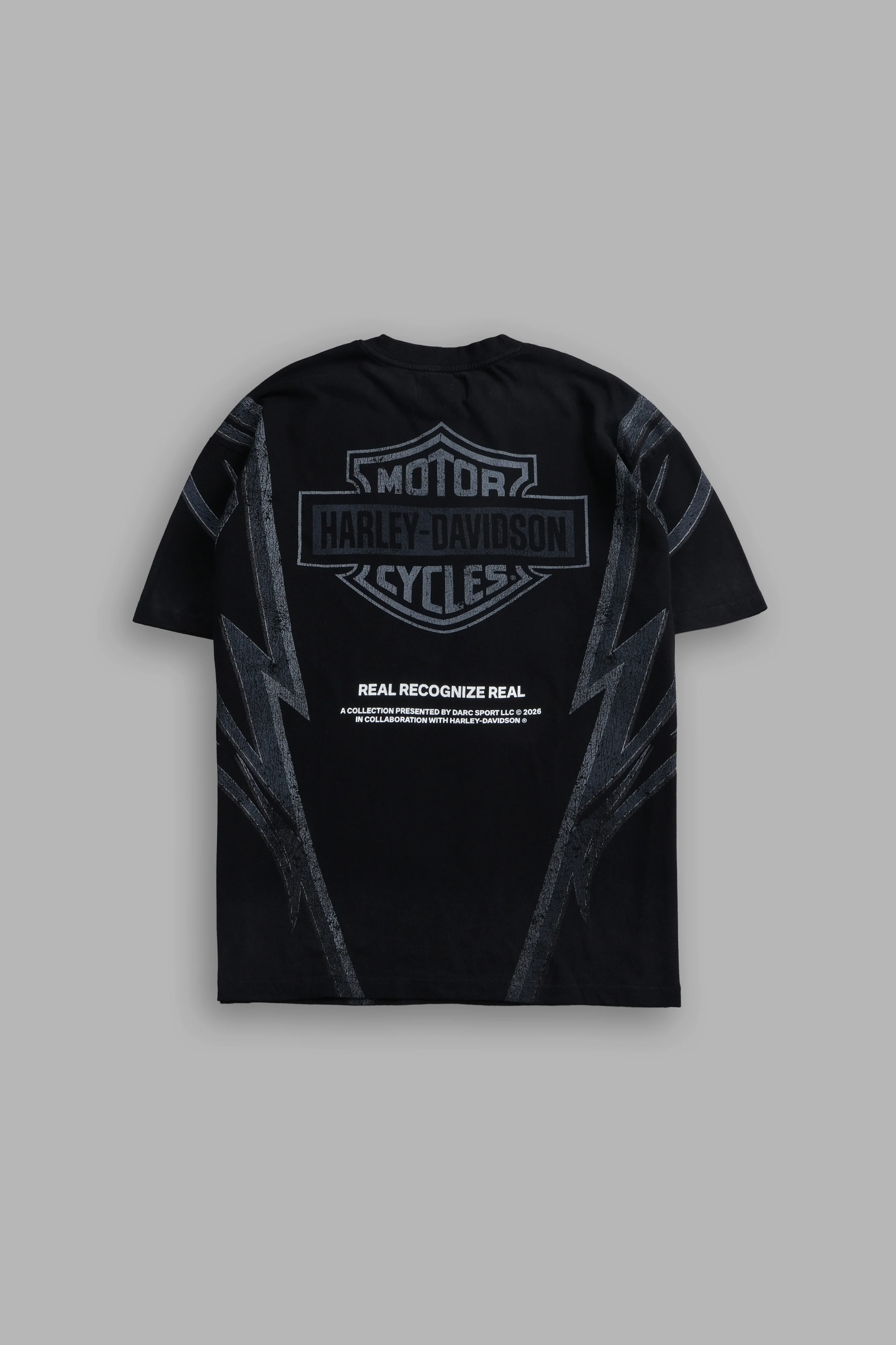 Real Recognize Real Unisex Premium Oversized Tee in Black Drift Wash - Image 3