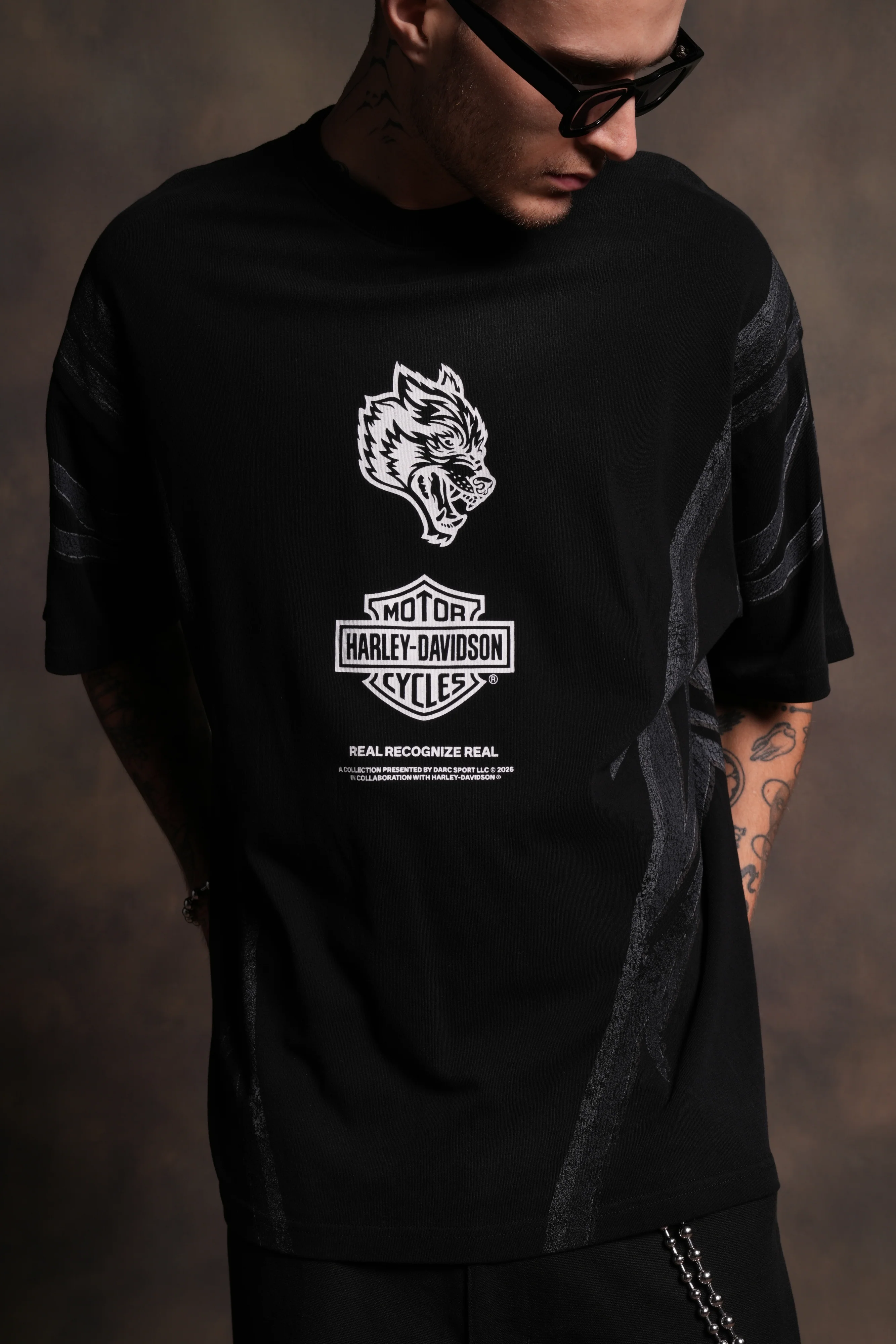 Real Recognize Real Unisex Premium Oversized Tee in Black Drift Wash - Image 7
